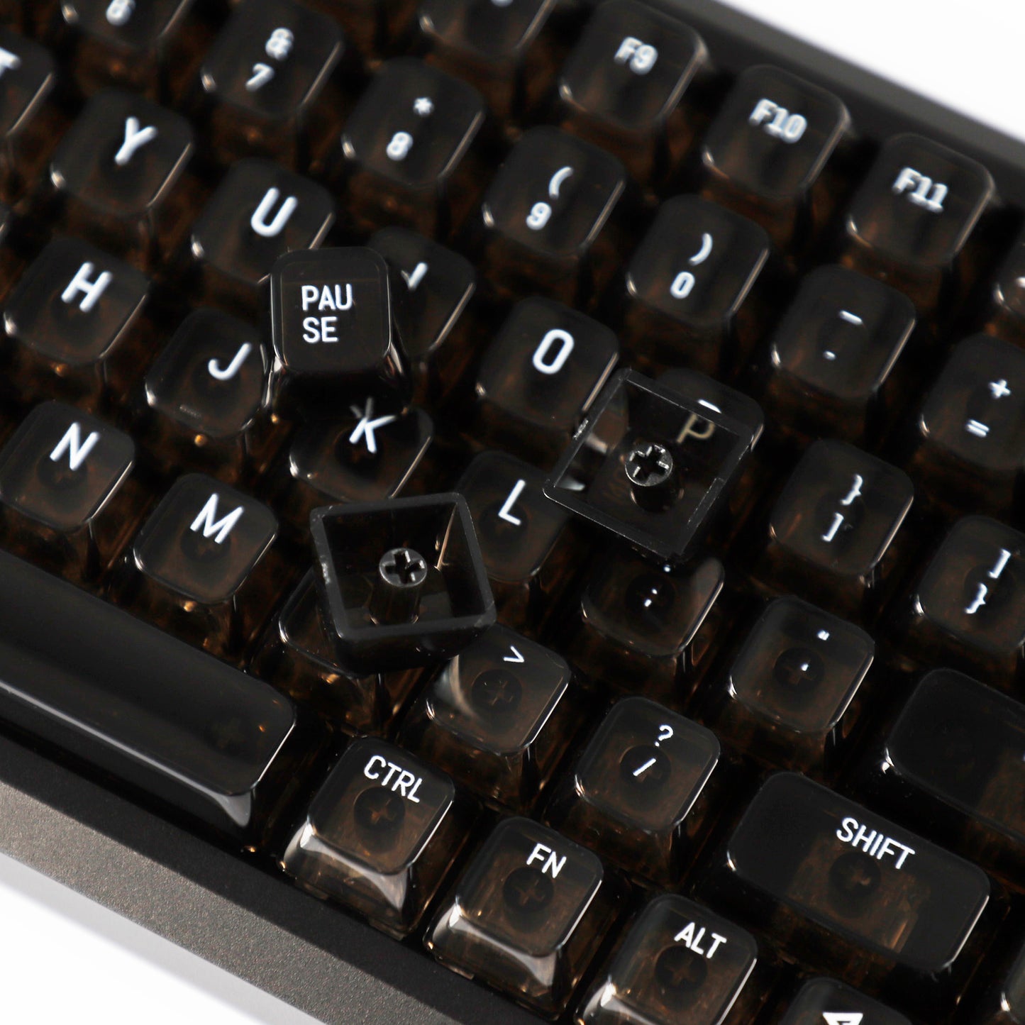 YMDK PC Keycap 119 Keys Shine Through Top UV Printing MDA Profile Cool Custom Keycaps for MX Mechanical Keyboard