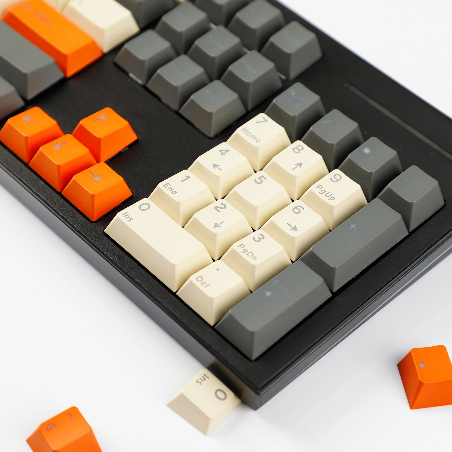 Carbon Miami PBT Double Shot Cherry Profile ANSI Backlit Keycaps for MX Mechanical Keyboard Melody 96 KBD75 68 61 87 104 Keychron(Only Keycap) (Carbon)