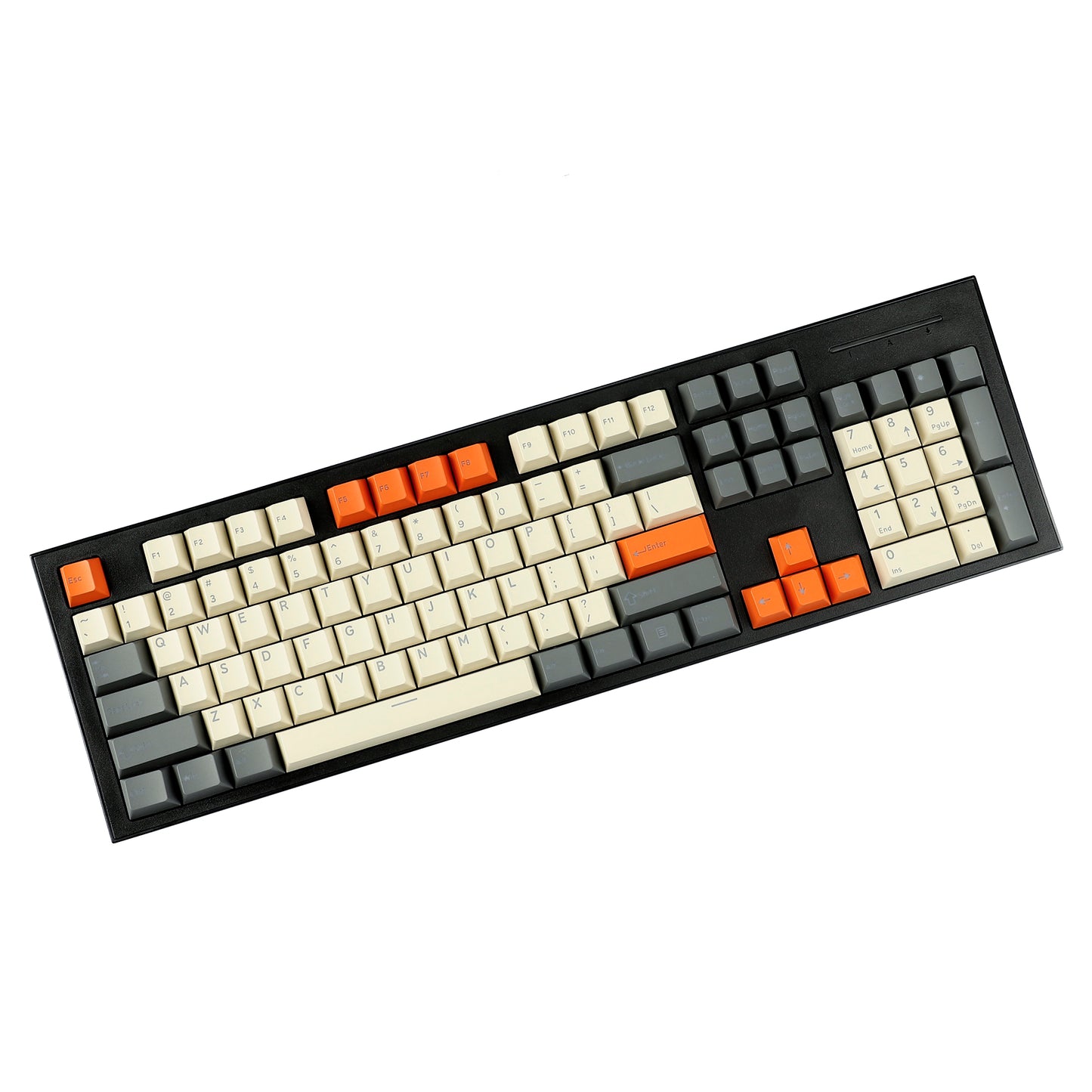 Carbon Miami PBT Double Shot Cherry Profile ANSI Backlit Keycaps for MX Mechanical Keyboard Melody 96 KBD75 68 61 87 104 Keychron(Only Keycap) (Carbon)
