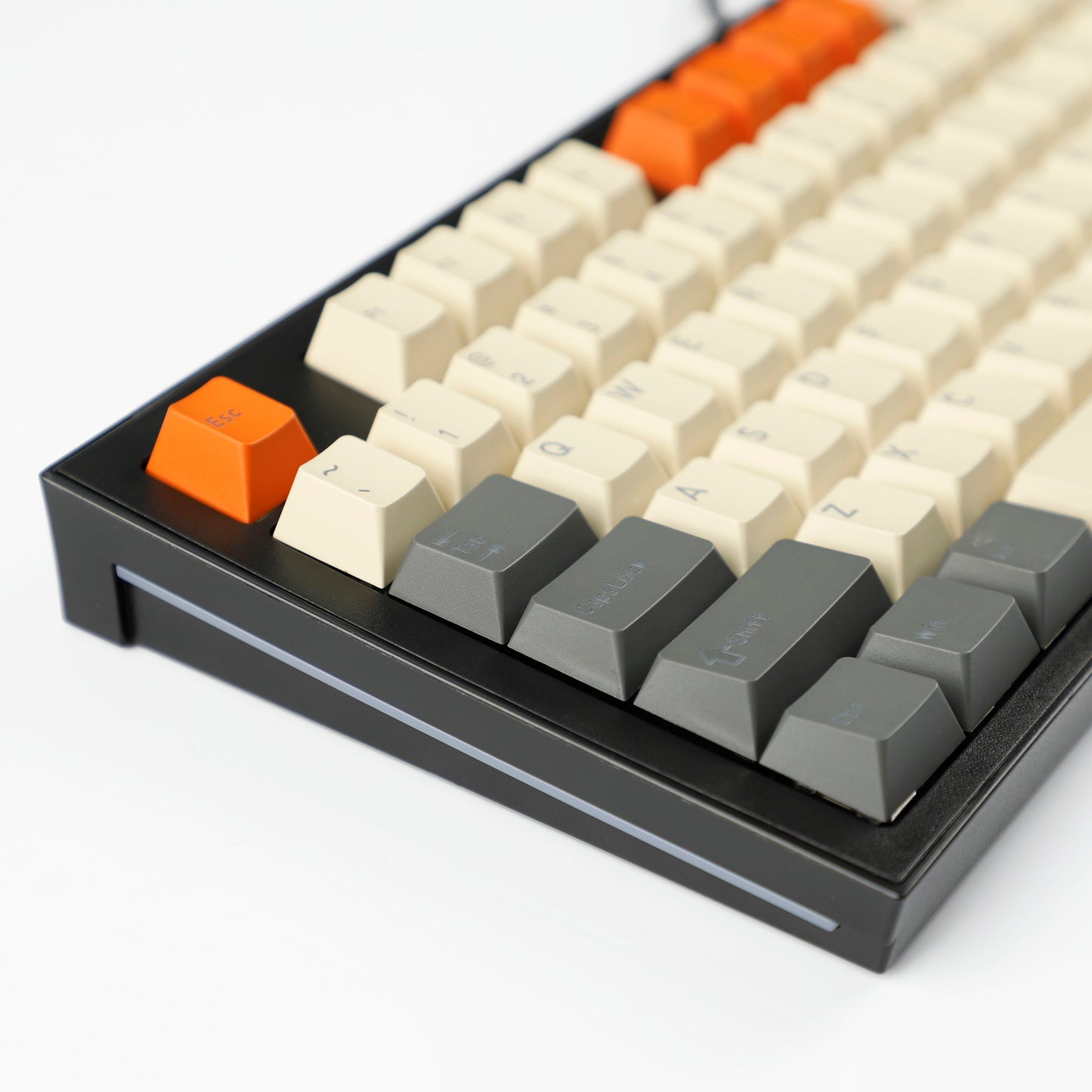 Carbon Miami PBT Double Shot Cherry Profile ANSI Backlit Keycaps for MX Mechanical Keyboard Melody 96 KBD75 68 61 87 104 Keychron(Only Keycap) (Carbon)