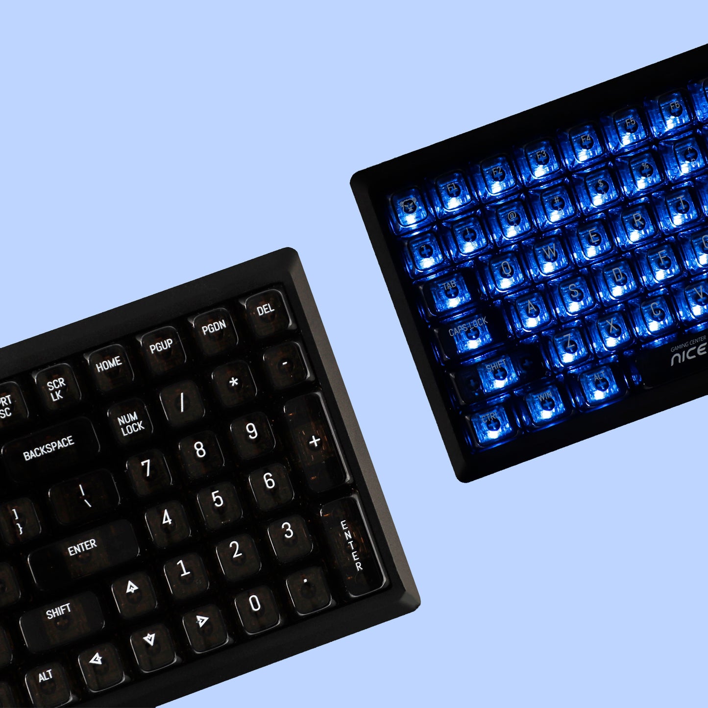 YMDK PC Keycap 119 Keys Shine Through Top UV Printing MDA Profile Cool Custom Keycaps for MX Mechanical Keyboard
