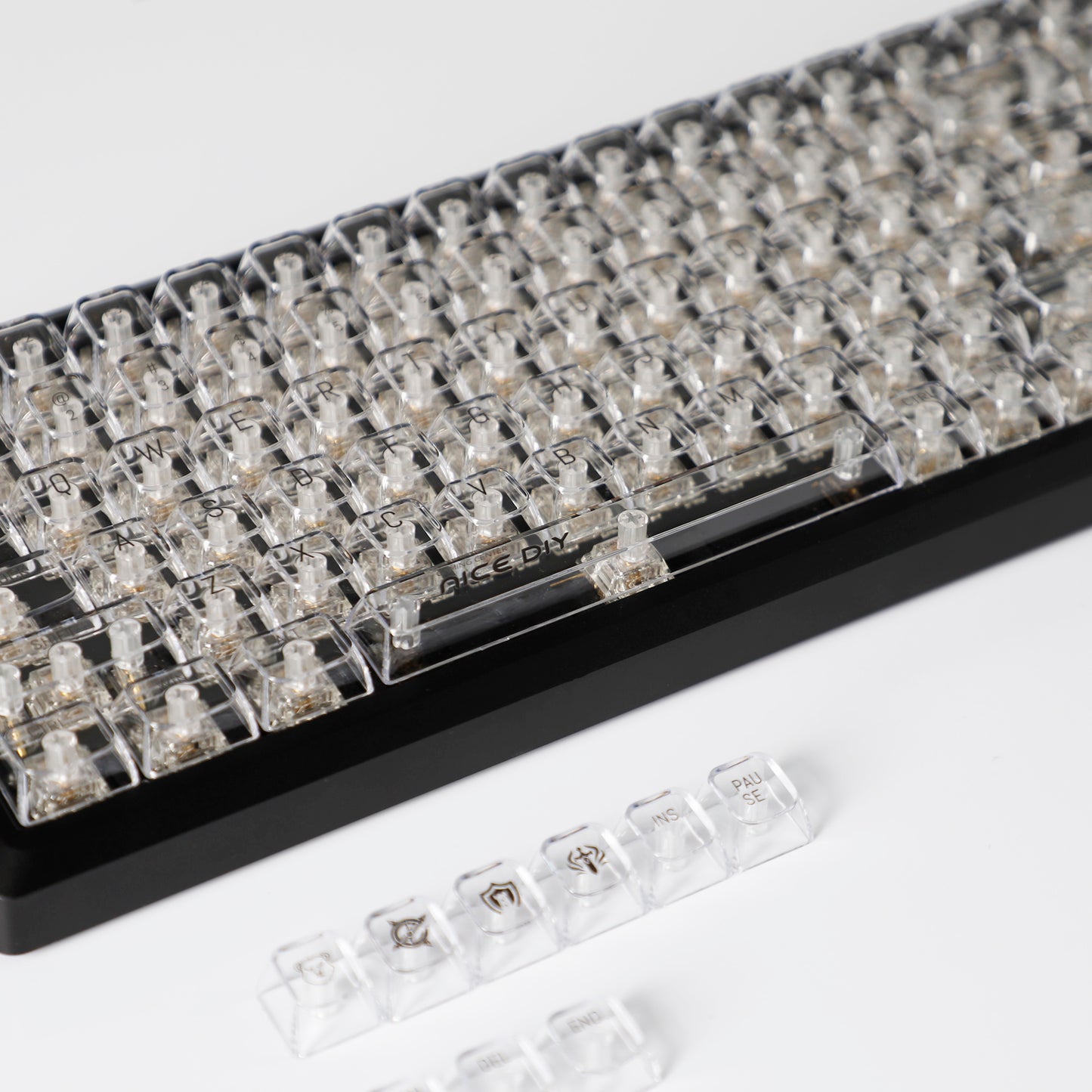 YMDK PC Keycap 119 Keys Shine Through Top UV Printing MDA Profile Cool Custom Keycaps for MX Mechanical Keyboard