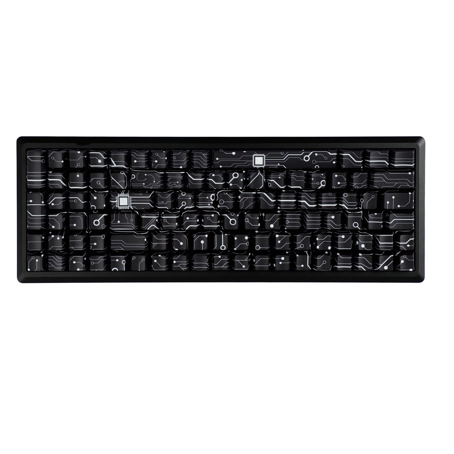 YMDK PCB Electronic Vision Theme 135 Keys PBT+PC Keycaps Side-lit Shine Through Dye Sub Custom Keycap Double Shot Cherry Profile for 60 75 100% MX Mechanical Keyboard