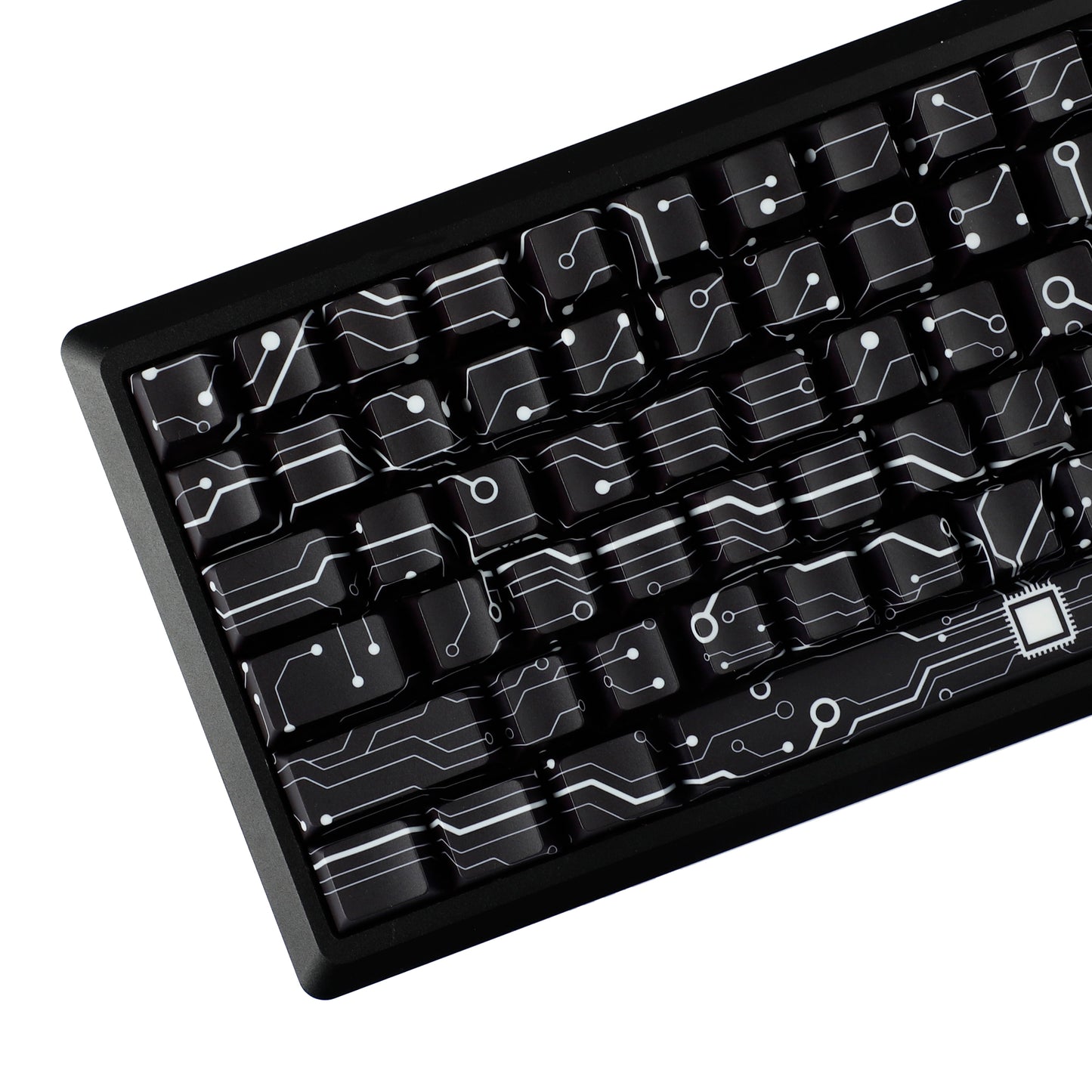 YMDK PCB Electronic Vision Theme 135 Keys PBT+PC Keycaps Side-lit Shine Through Dye Sub Custom Keycap Double Shot Cherry Profile for 60 75 100% MX Mechanical Keyboard
