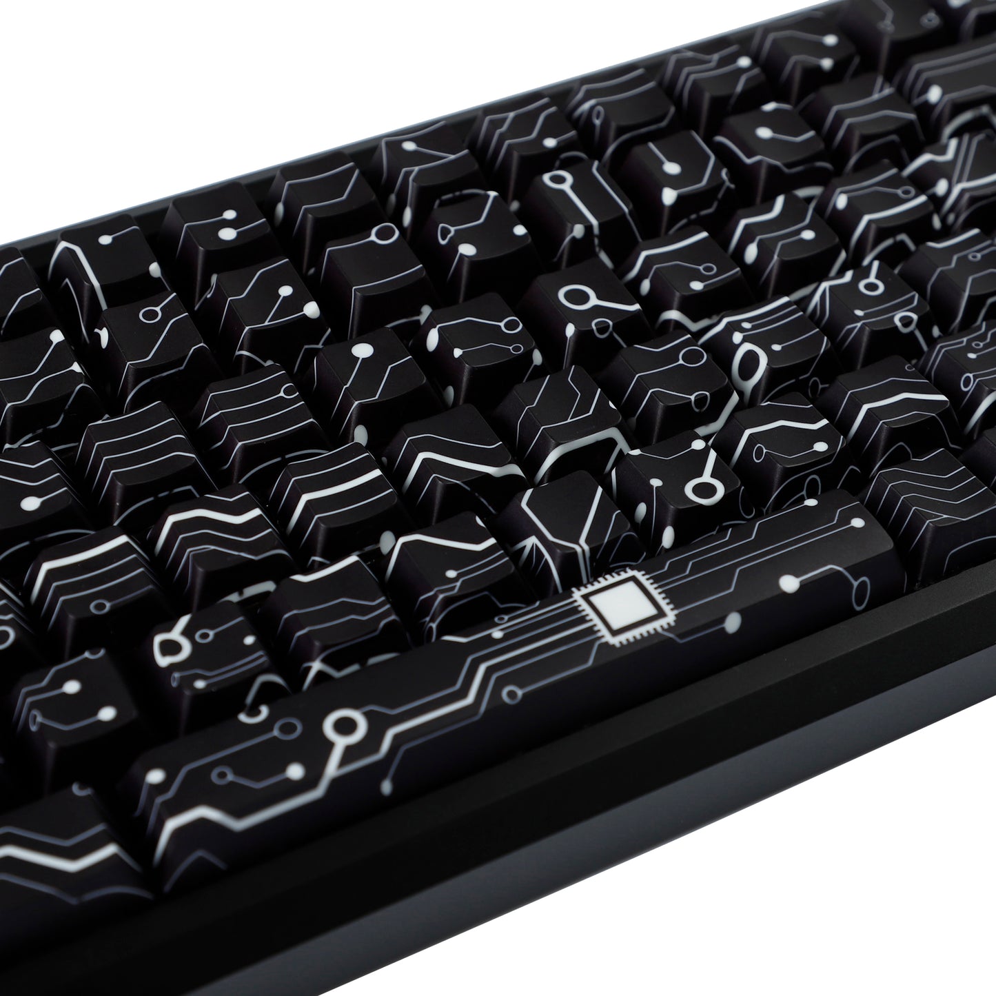 YMDK PCB Electronic Vision Theme 135 Keys PBT+PC Keycaps Side-lit Shine Through Dye Sub Custom Keycap Double Shot Cherry Profile for 60 75 100% MX Mechanical Keyboard