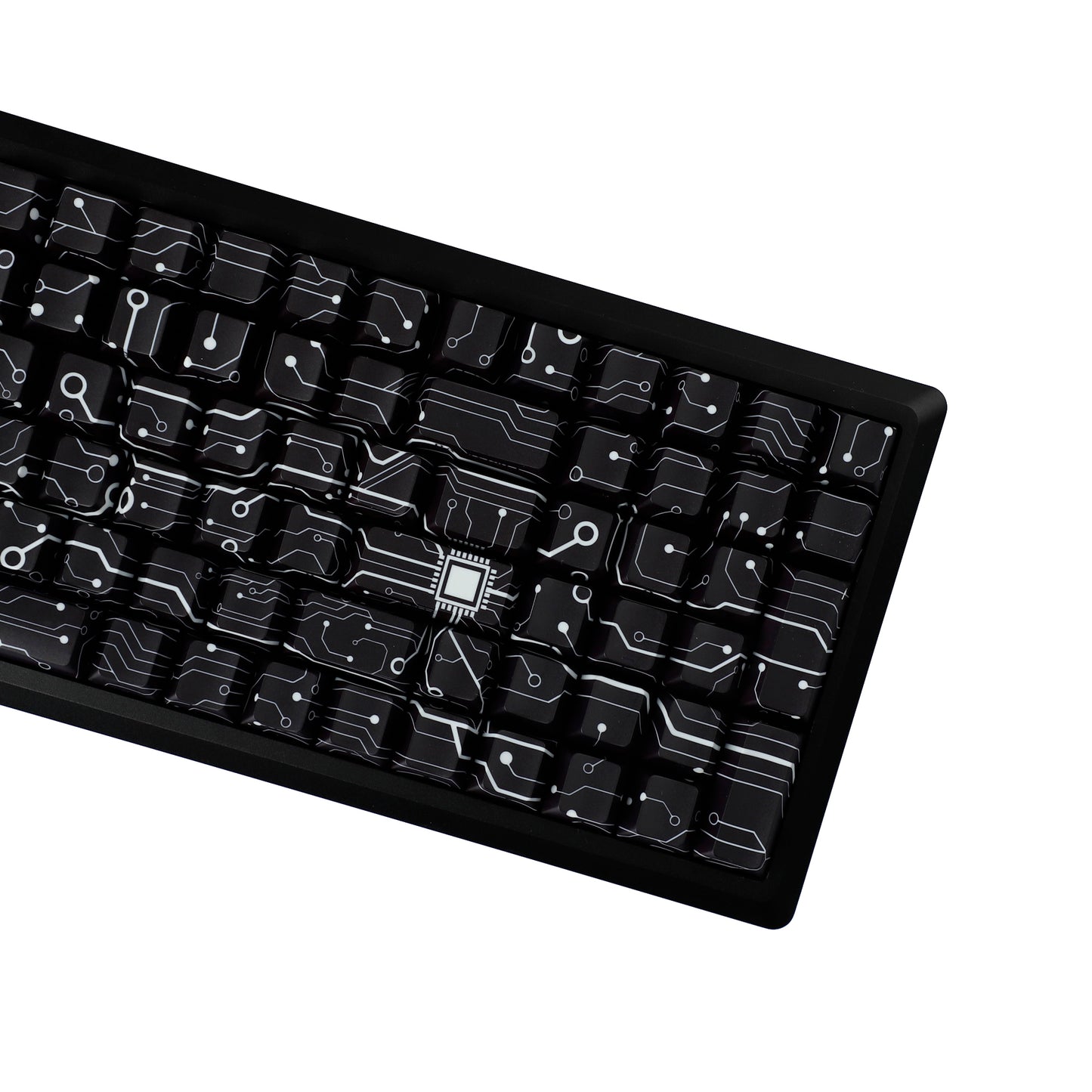 YMDK PCB Electronic Vision Theme 135 Keys PBT+PC Keycaps Side-lit Shine Through Dye Sub Custom Keycap Double Shot Cherry Profile for 60 75 100% MX Mechanical Keyboard