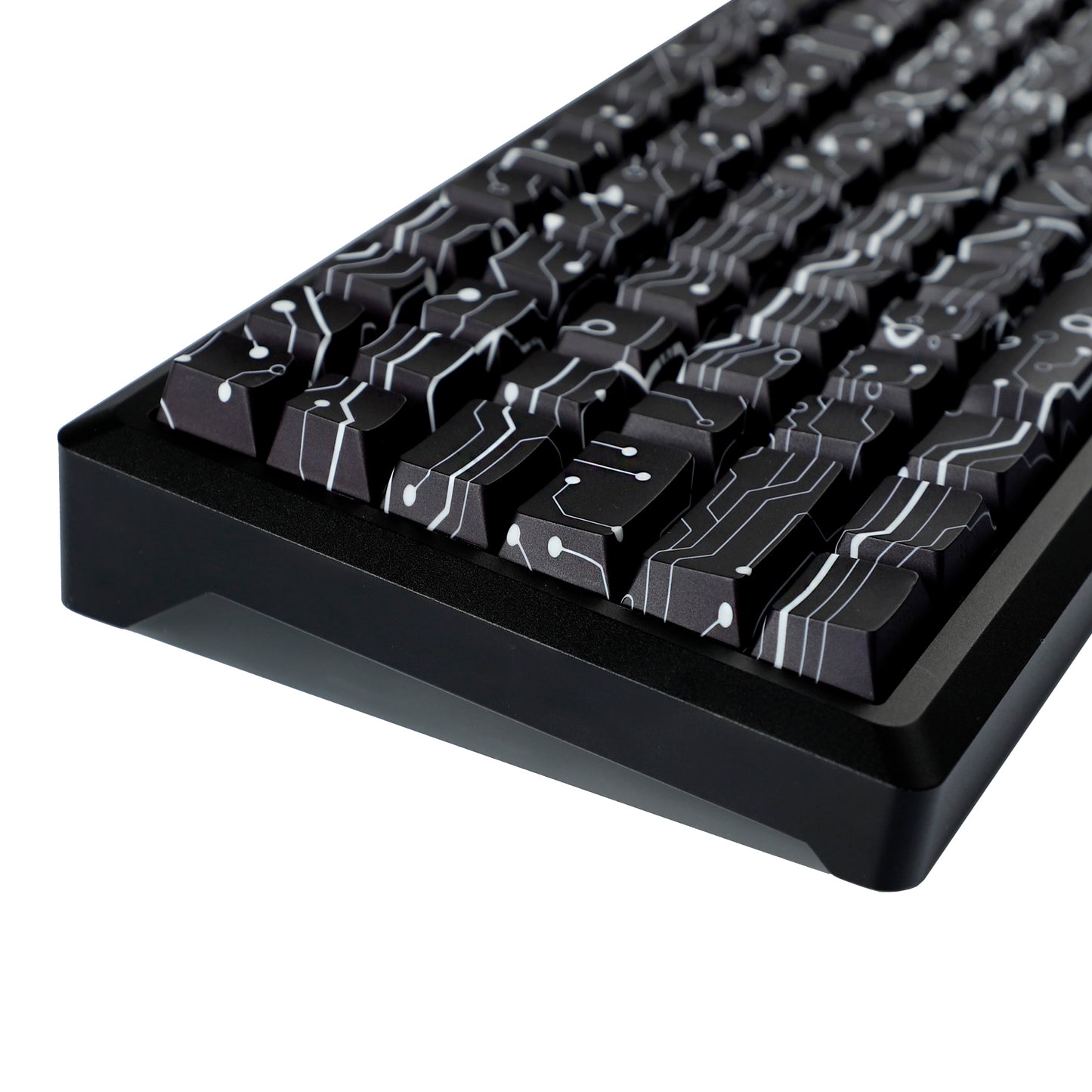YMDK PCB Electronic Vision Theme 135 Keys PBT+PC Keycaps Side-lit Shine Through Dye Sub Custom Keycap Double Shot Cherry Profile for 60 75 100% MX Mechanical Keyboard