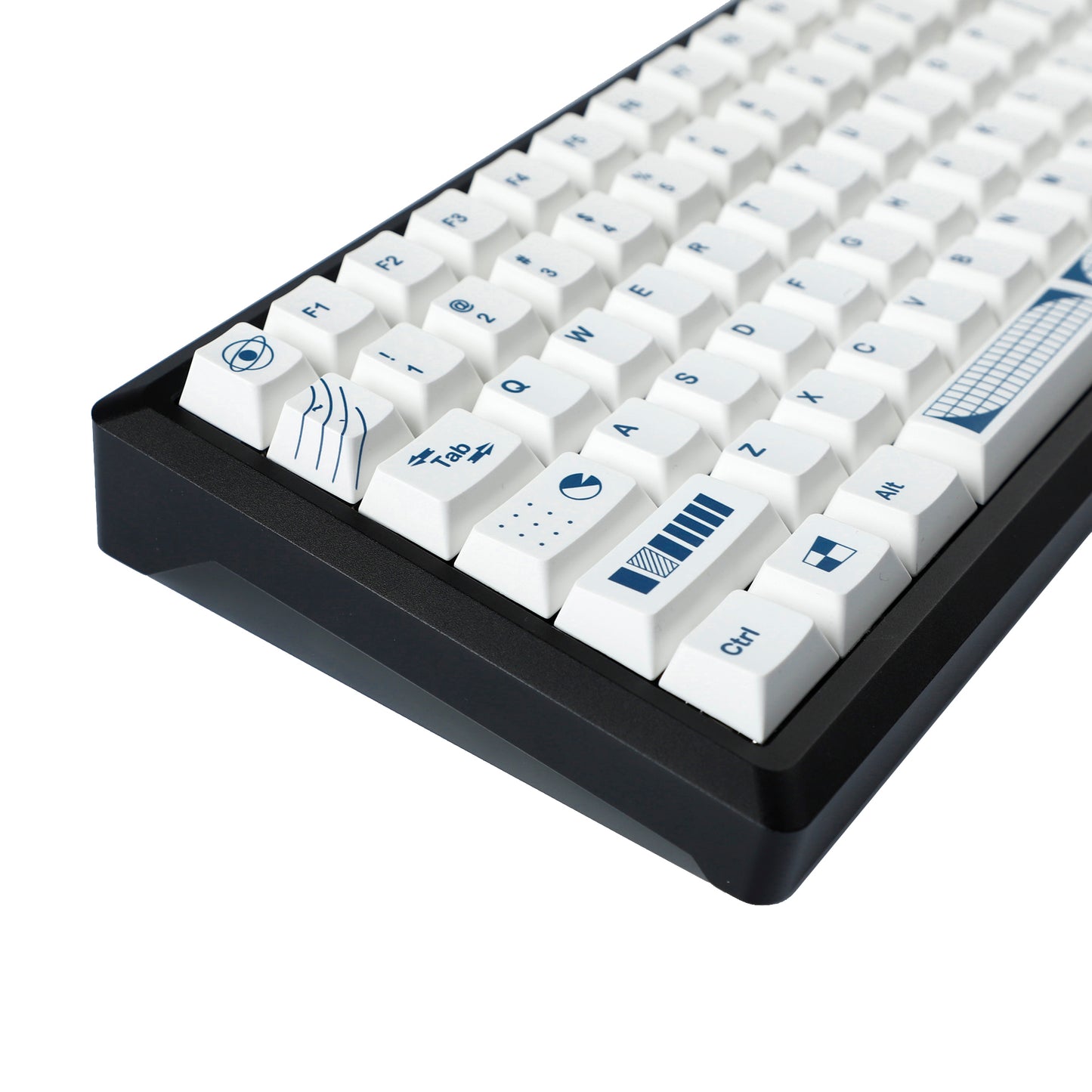 YMDK Geometry Theme Keycap 134 Keys Top Print Dye Sub Cherry Profile PBT Custom Keycaps for MX Mechanical Keyboard