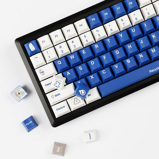 YMDK Recyclable Theme 143 Keys PBT Keycap Cherry Profile Top Print Dye Sub Custom Keycaps for MX Mechanical Keyboard