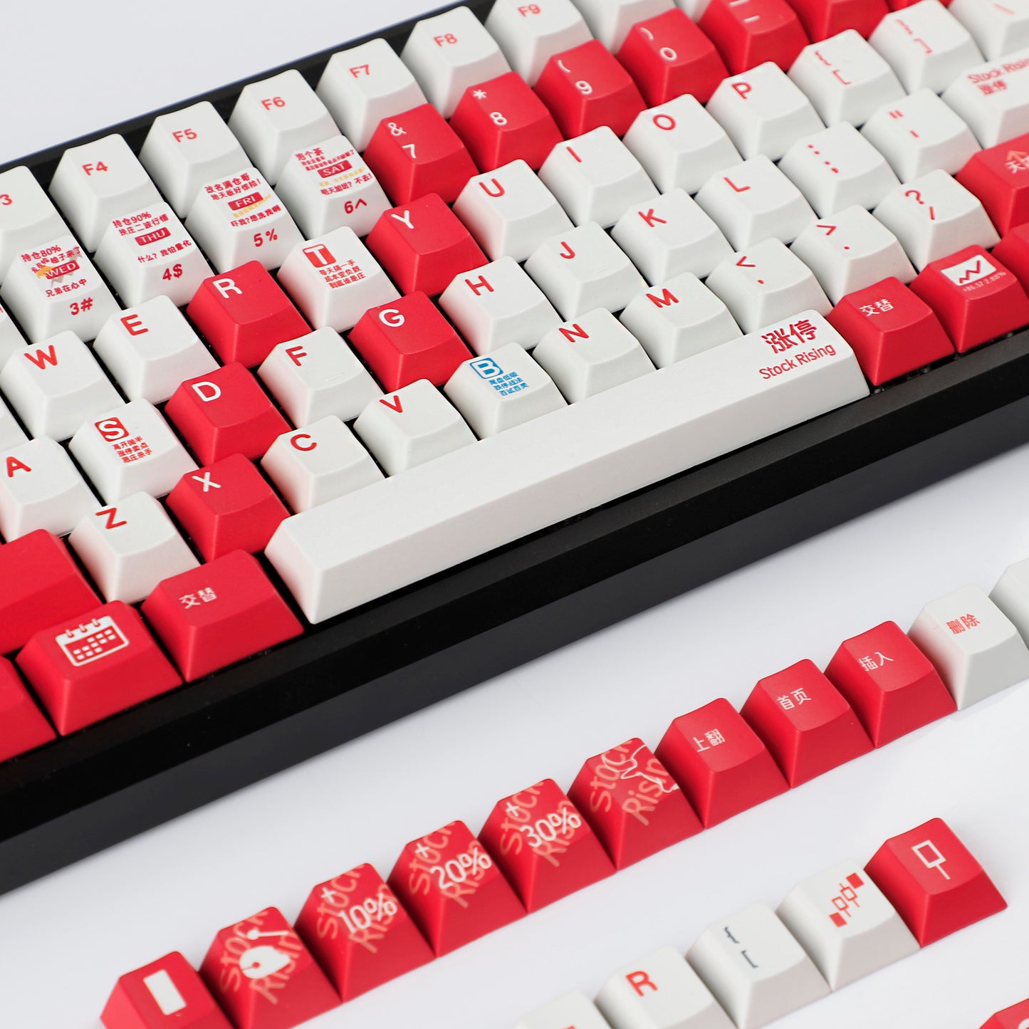 YMDK Stock Theme 152 Keys Cherry Profile Keycap Top Print PBT Dye Sub Custom Keycaps for MX Mechanical Keyboard
