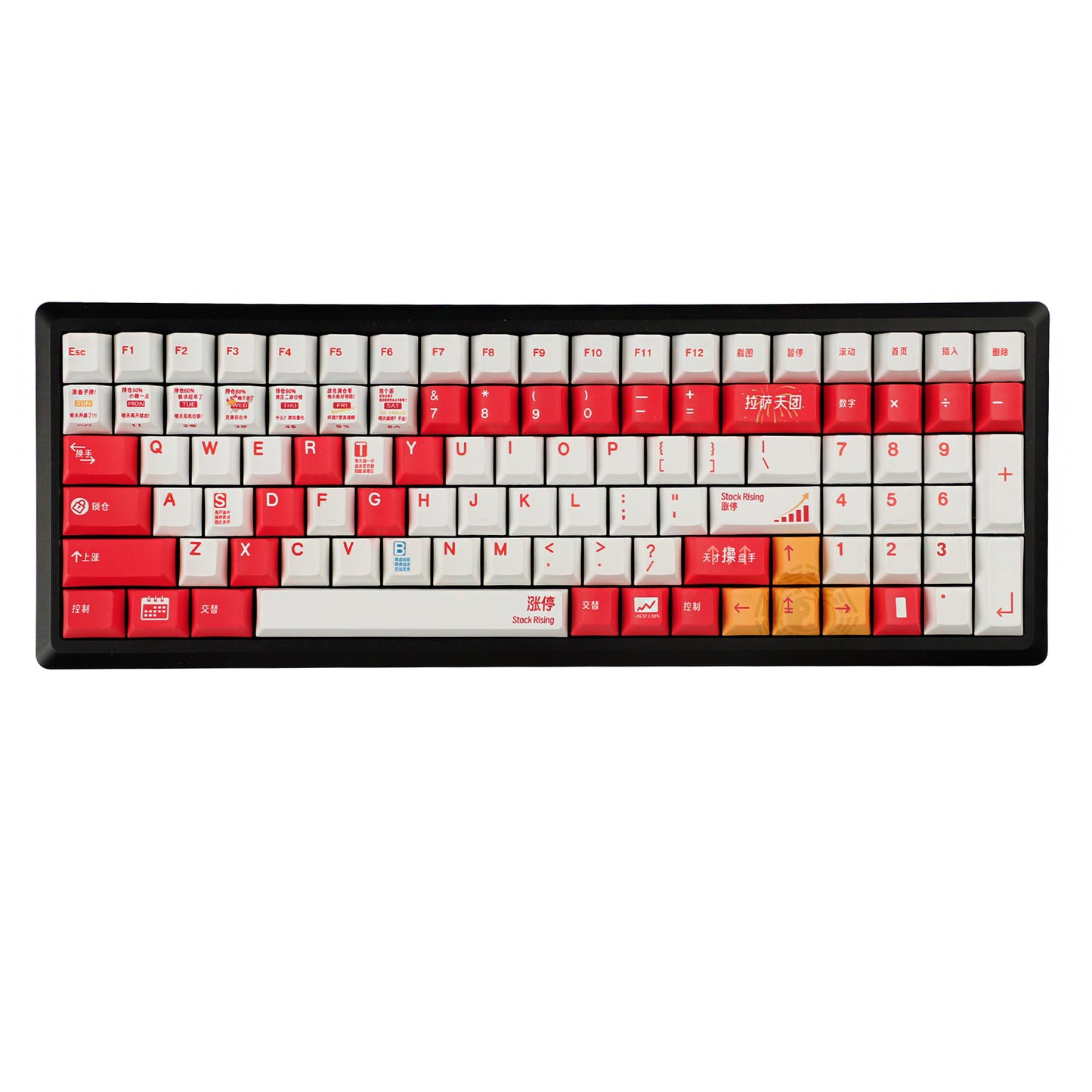 YMDK Stock Theme 152 Keys Cherry Profile Keycap Top Print PBT Dye Sub Custom Keycaps for MX Mechanical Keyboard