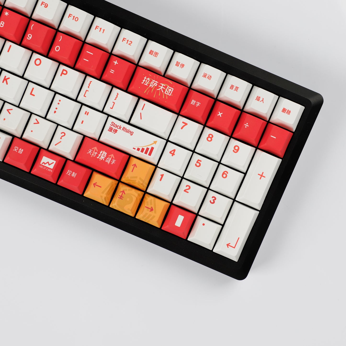 YMDK Stock Theme 152 Keys Cherry Profile Keycap Top Print PBT Dye Sub Custom Keycaps for MX Mechanical Keyboard