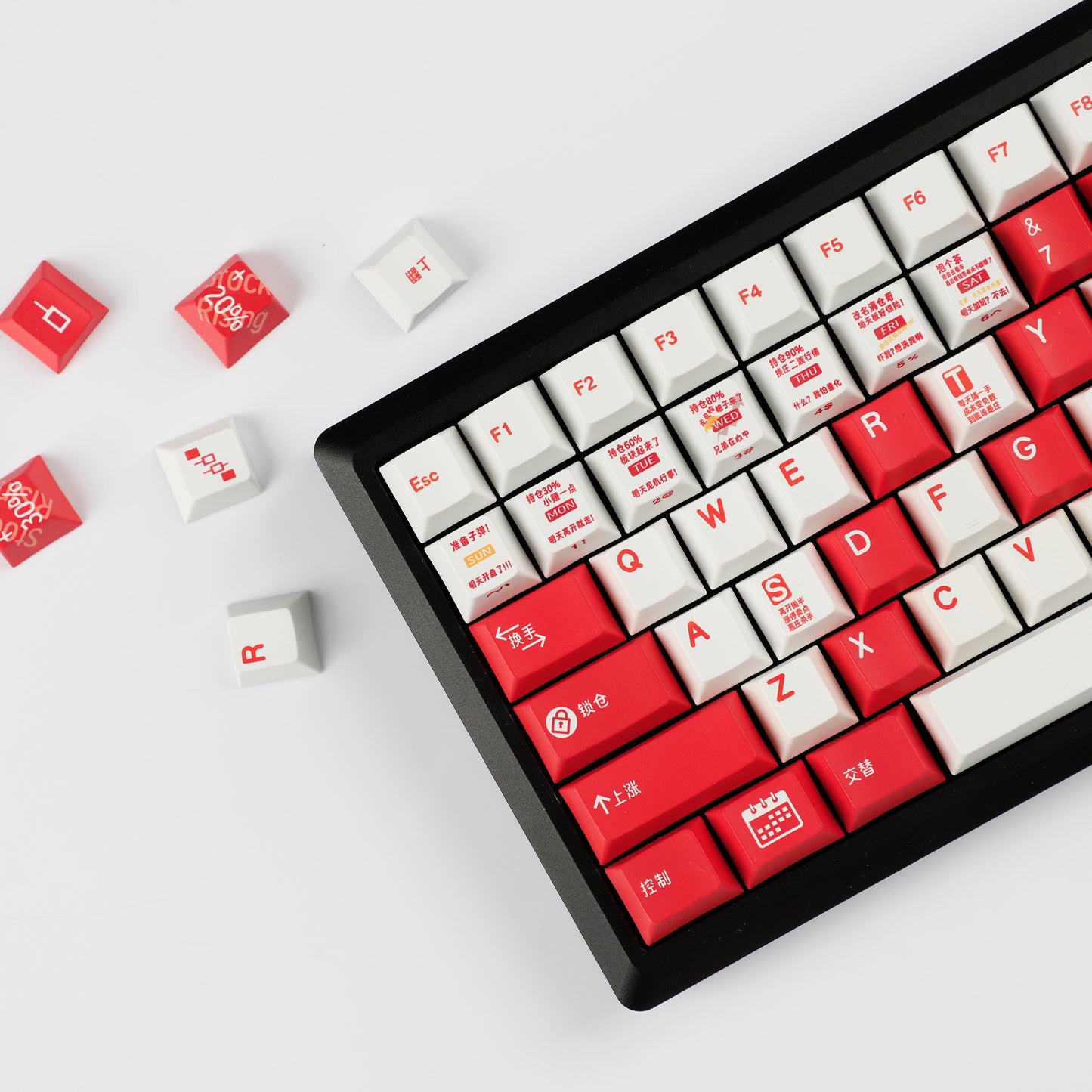 YMDK Stock Theme 152 Keys Cherry Profile Keycap Top Print PBT Dye Sub Custom Keycaps for MX Mechanical Keyboard