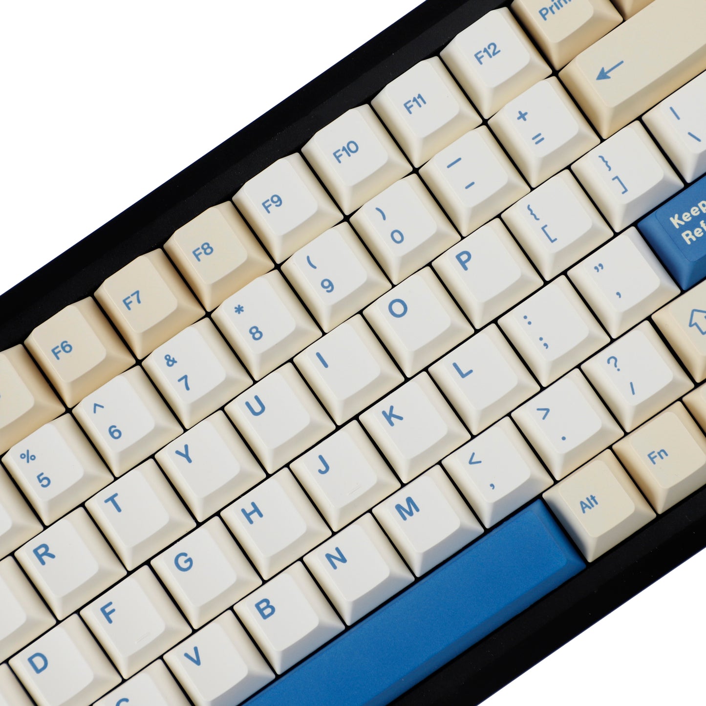 YMDK 146 Soya Milk Theme Keycaps Minimalist PBT Cherry Profile Top Print Dye Sub Keycap English Korean Japanese for MX Mechanical Keyboards