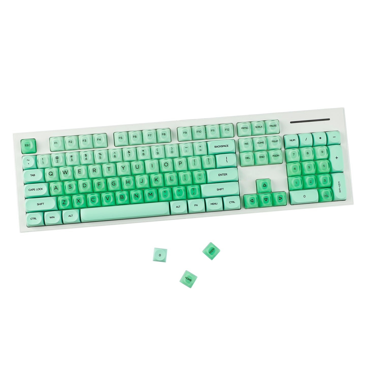 YMDK Liquid Foundation Keycaps 132 keys Frosted HOA Profile PBT PC UV Print for 61/68/84/87/98/104/108 Mechanical Keyboard