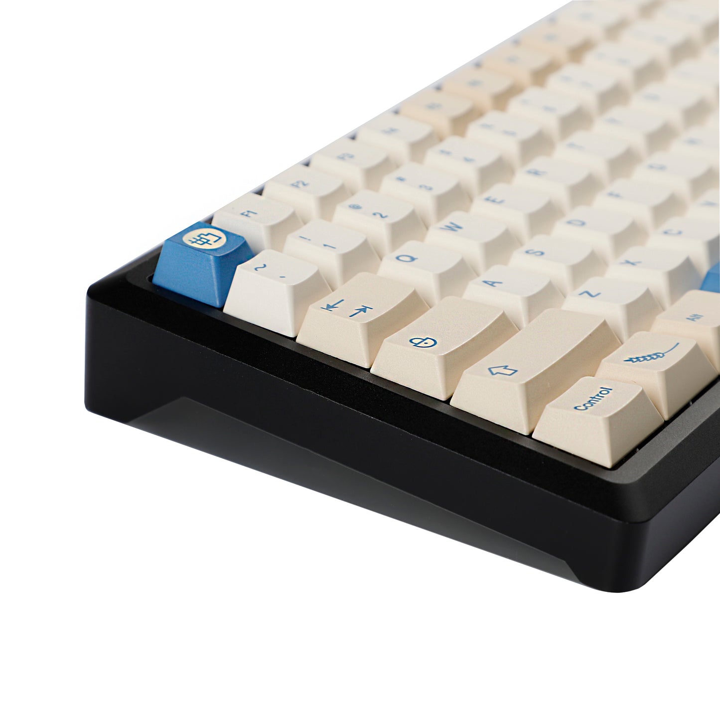 YMDK 146 Soya Milk Theme Keycaps Minimalist PBT Cherry Profile Top Print Dye Sub Keycap English Korean Japanese for MX Mechanical Keyboards