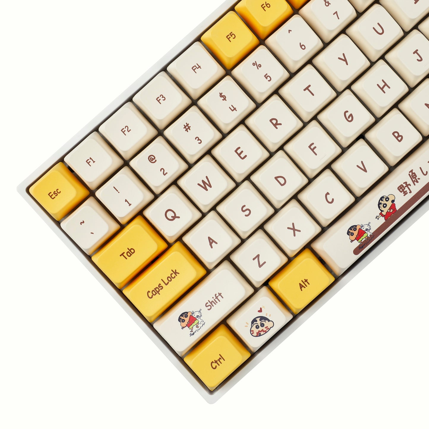 YMDK Crayon Boy Yellow MDA Profile 156 Keycaps(Dye Sub 1.55mm)