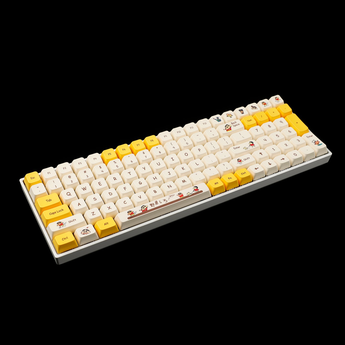YMDK Crayon Boy Yellow MDA Profile 156 Keycaps(Dye Sub 1.55mm)