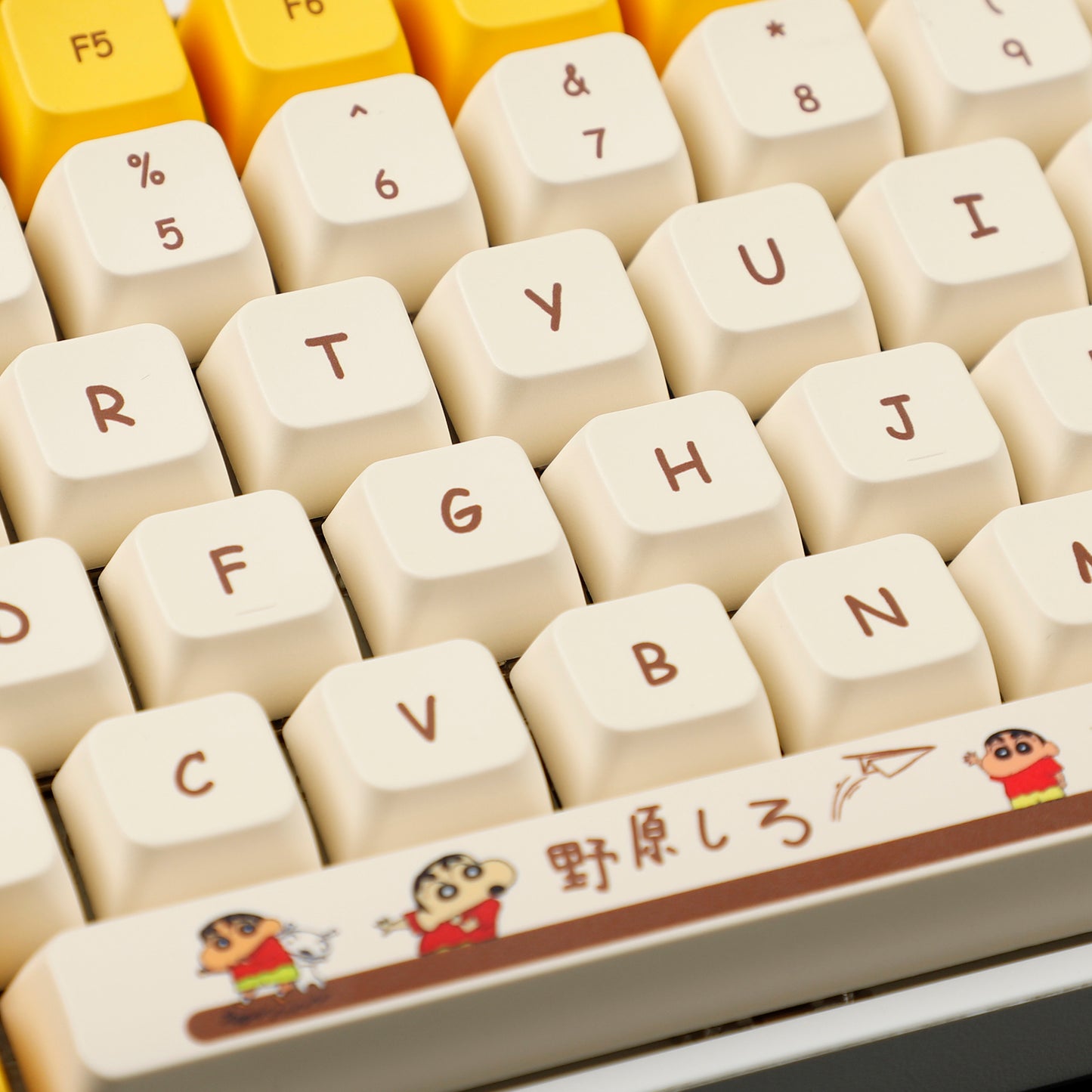 YMDK Crayon Boy Yellow MDA Profile 156 Keycaps(Dye Sub 1.55mm)