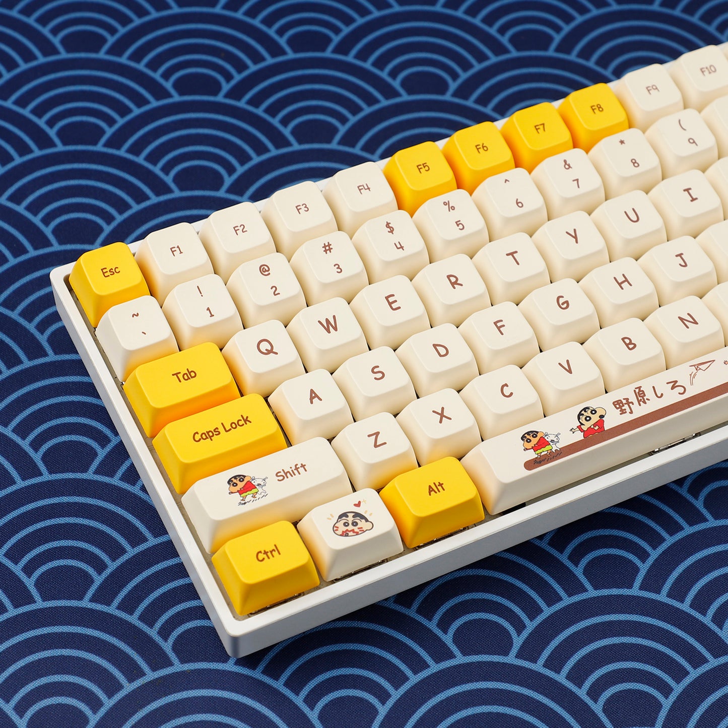 YMDK Crayon Boy Yellow MDA Profile 156 Keycaps(Dye Sub 1.55mm)