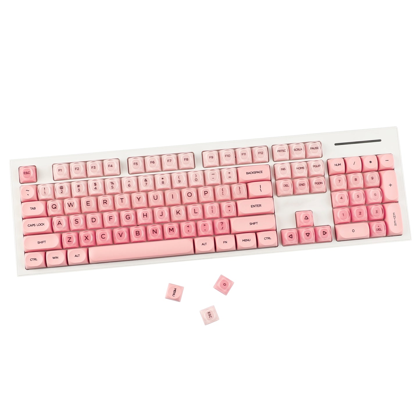 YMDK Liquid Foundation Keycaps 132 keys Frosted HOA Profile PBT PC UV Print for 61/68/84/87/98/104/108 Mechanical Keyboard