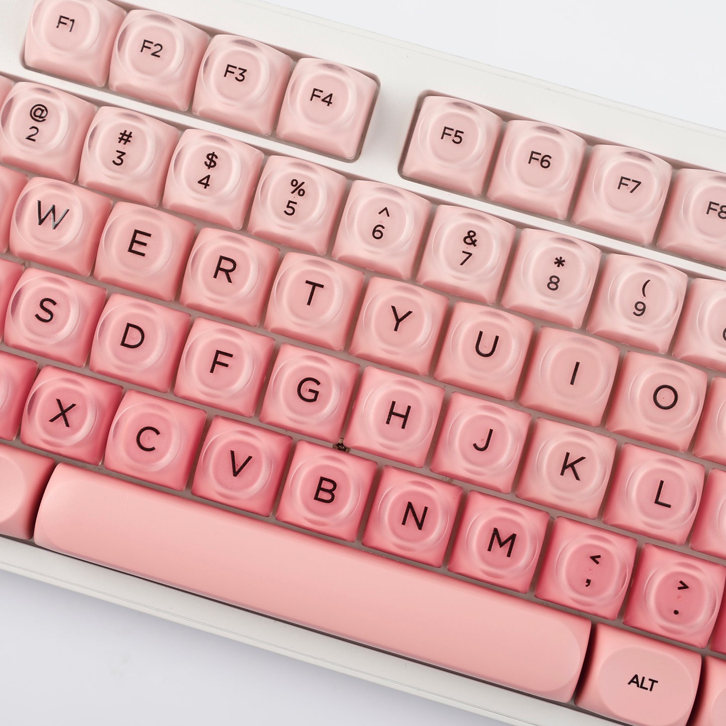 YMDK Liquid Foundation Keycaps 132 keys Frosted HOA Profile PBT PC UV Print for 61/68/84/87/98/104/108 Mechanical Keyboard