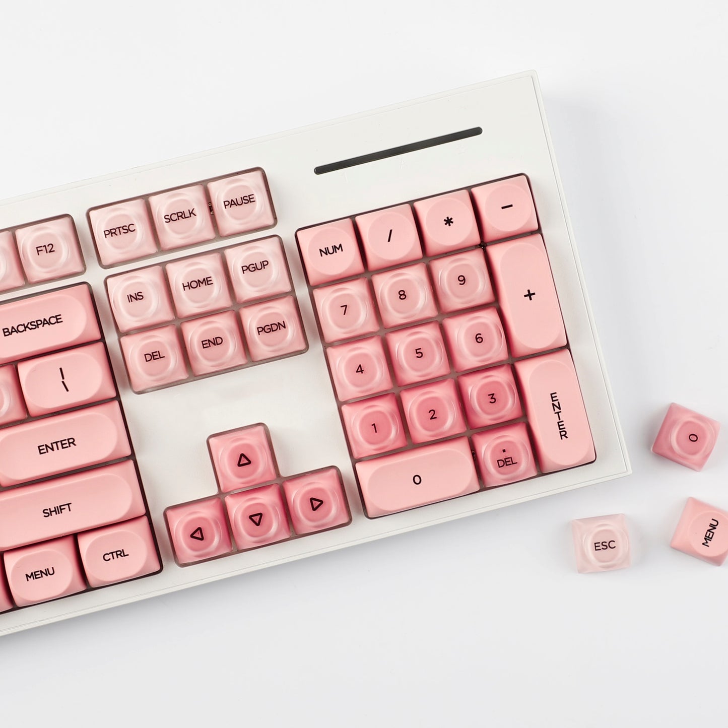 YMDK Liquid Foundation Keycaps 132 keys Frosted HOA Profile PBT PC UV Print for 61/68/84/87/98/104/108 Mechanical Keyboard