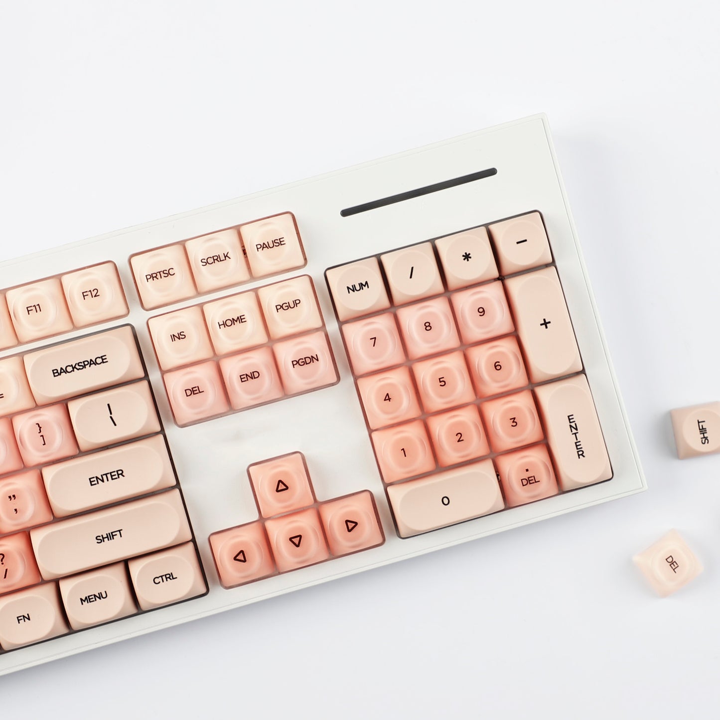YMDK Liquid Foundation Keycaps 132 keys Frosted HOA Profile PBT PC UV Print for 61/68/84/87/98/104/108 Mechanical Keyboard