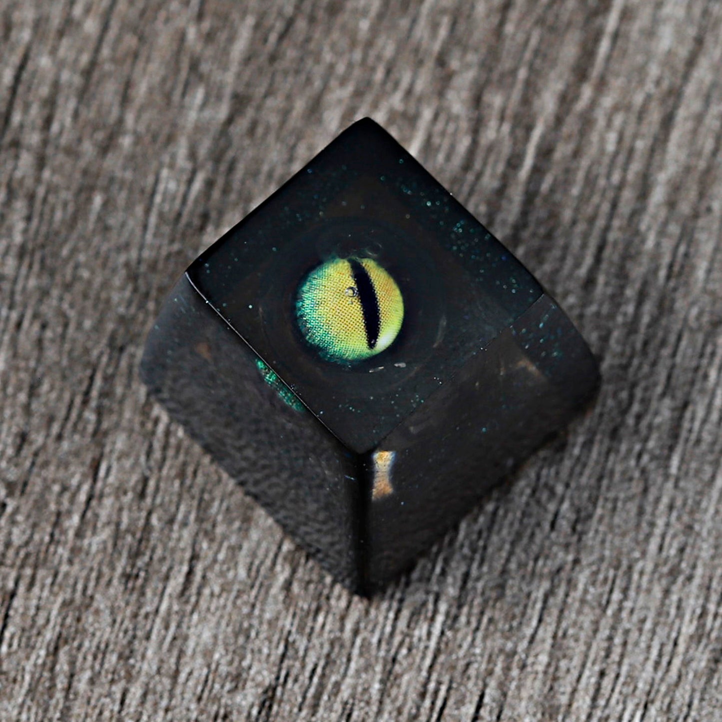 YMDK Novelty Artisan Keycap Resin Snow Mountain Shine Through Evil Eye Keycaps For Cherry MX Mechanical Gaming Keyboard