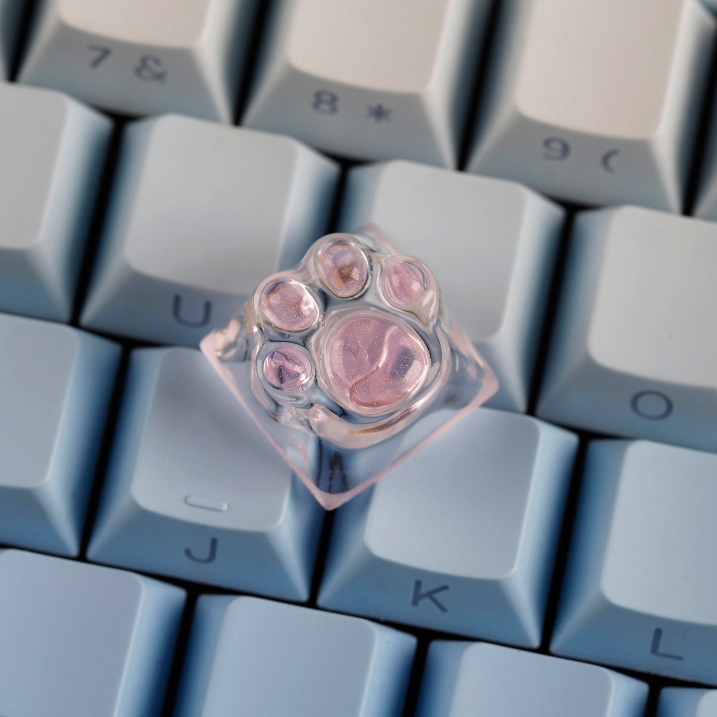 YMDK Cat Claw Personality Keycap ESC Key Shine Through Resin Arrow Keys Cute Creative Keycap for MX Mechanical Keyboard