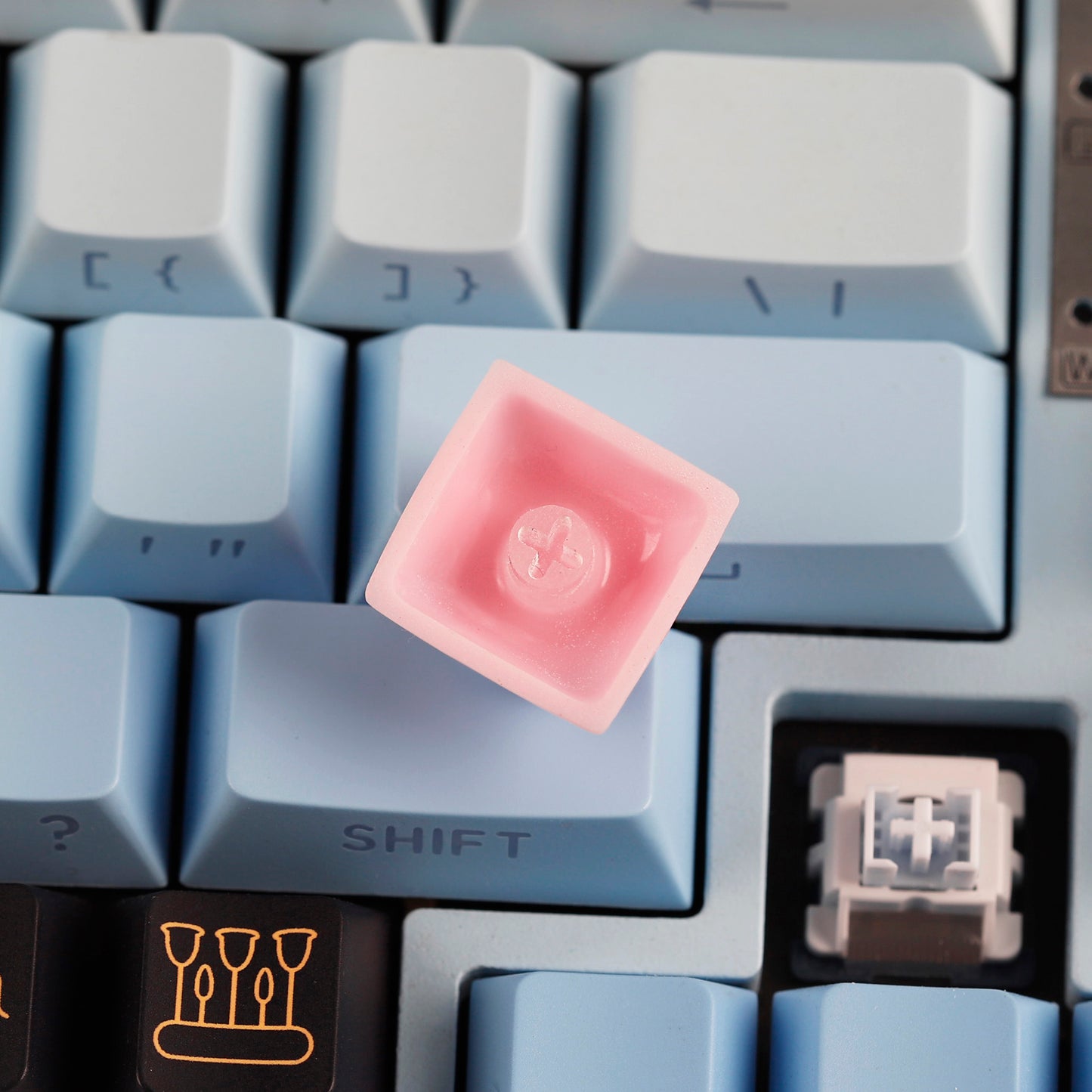 YMDK Cat Claw Personality Keycap ESC Key Shine Through Resin Arrow Keys Cute Creative Keycap for MX Mechanical Keyboard