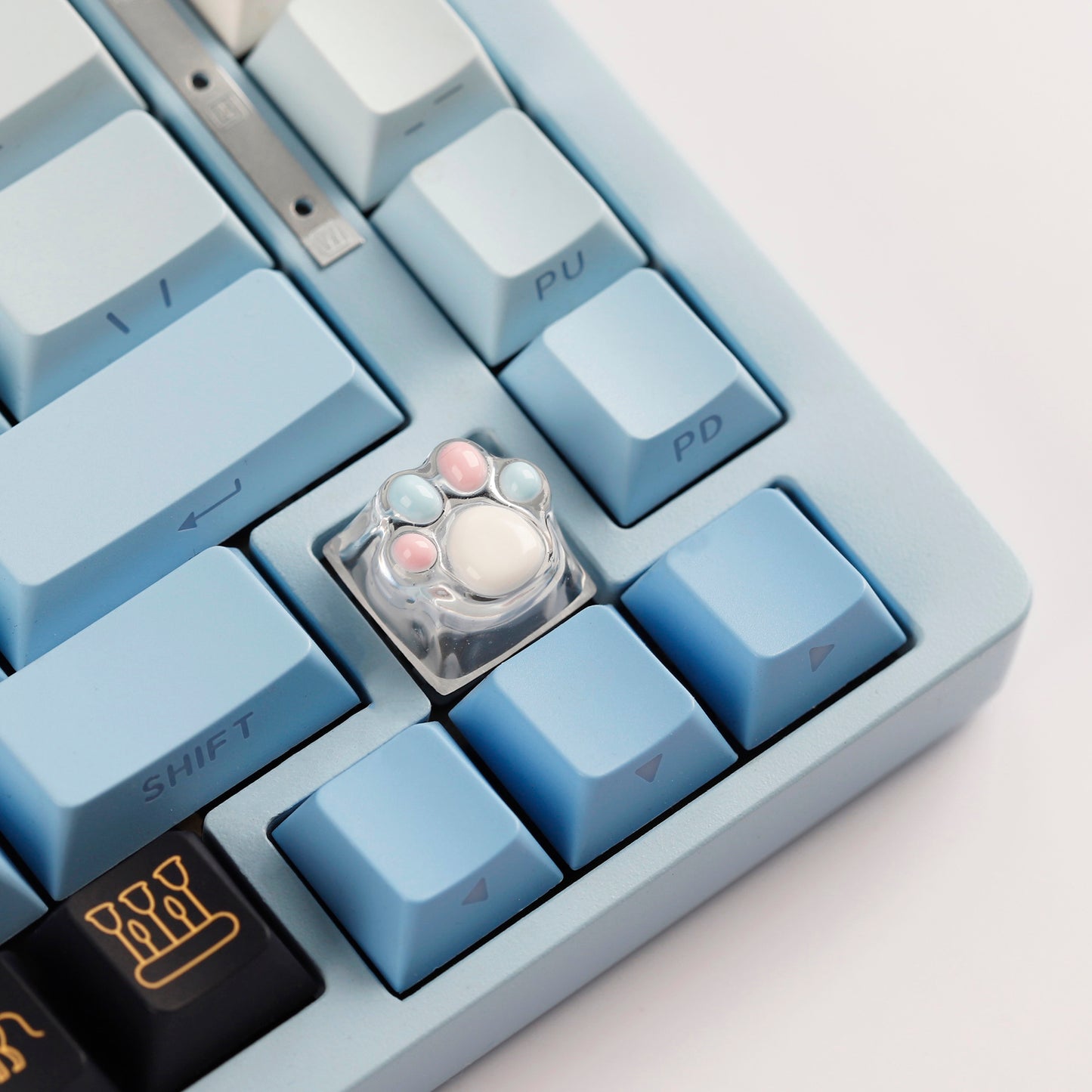 YMDK Cat Claw Personality Keycap ESC Key Shine Through Resin Arrow Keys Cute Creative Keycap for MX Mechanical Keyboard
