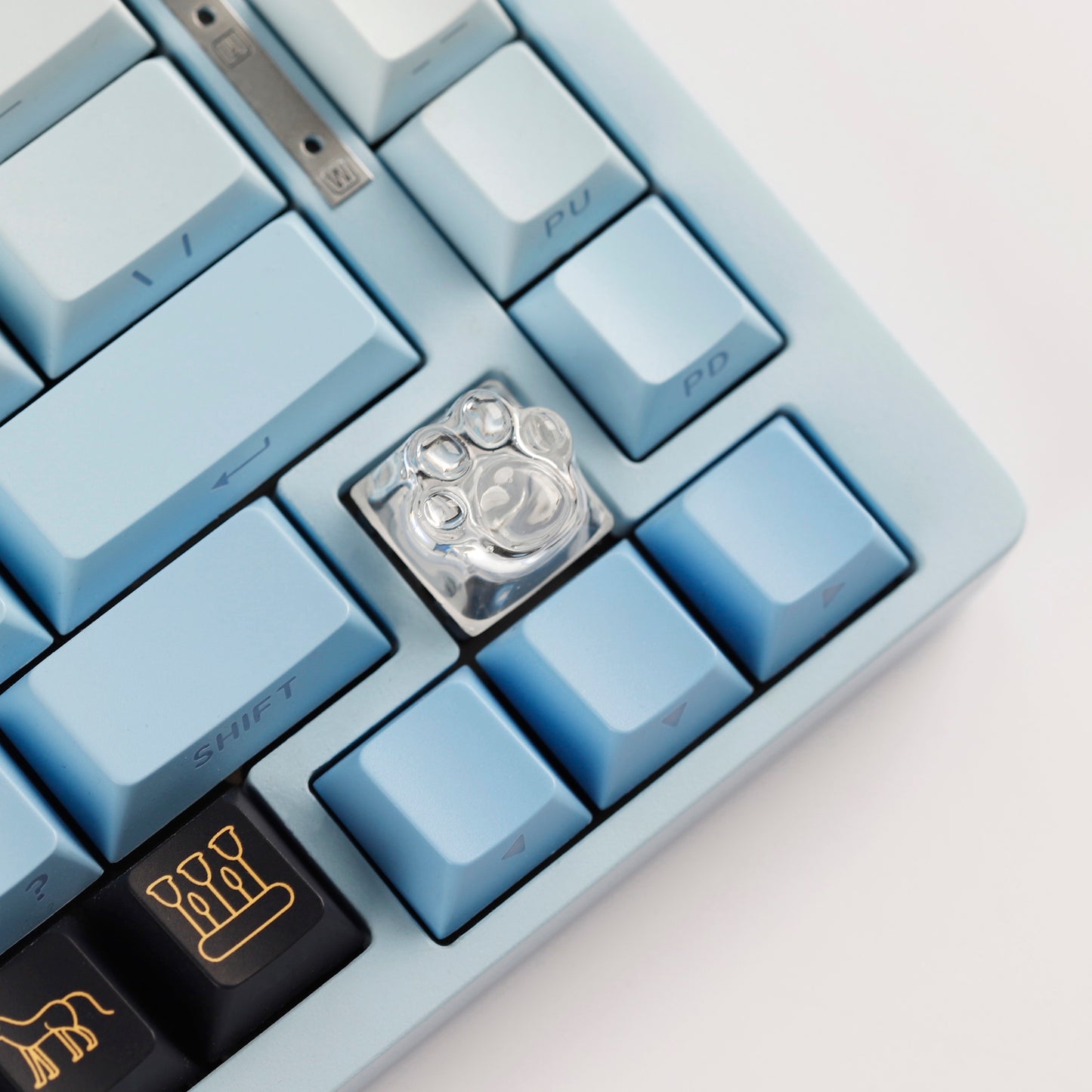YMDK Cat Claw Personality Keycap ESC Key Shine Through Resin Arrow Keys Cute Creative Keycap for MX Mechanical Keyboard
