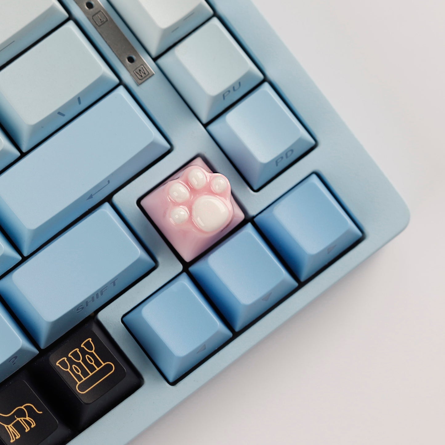 YMDK Cat Claw Personality Keycap ESC Key Shine Through Resin Arrow Keys Cute Creative Keycap for MX Mechanical Keyboard