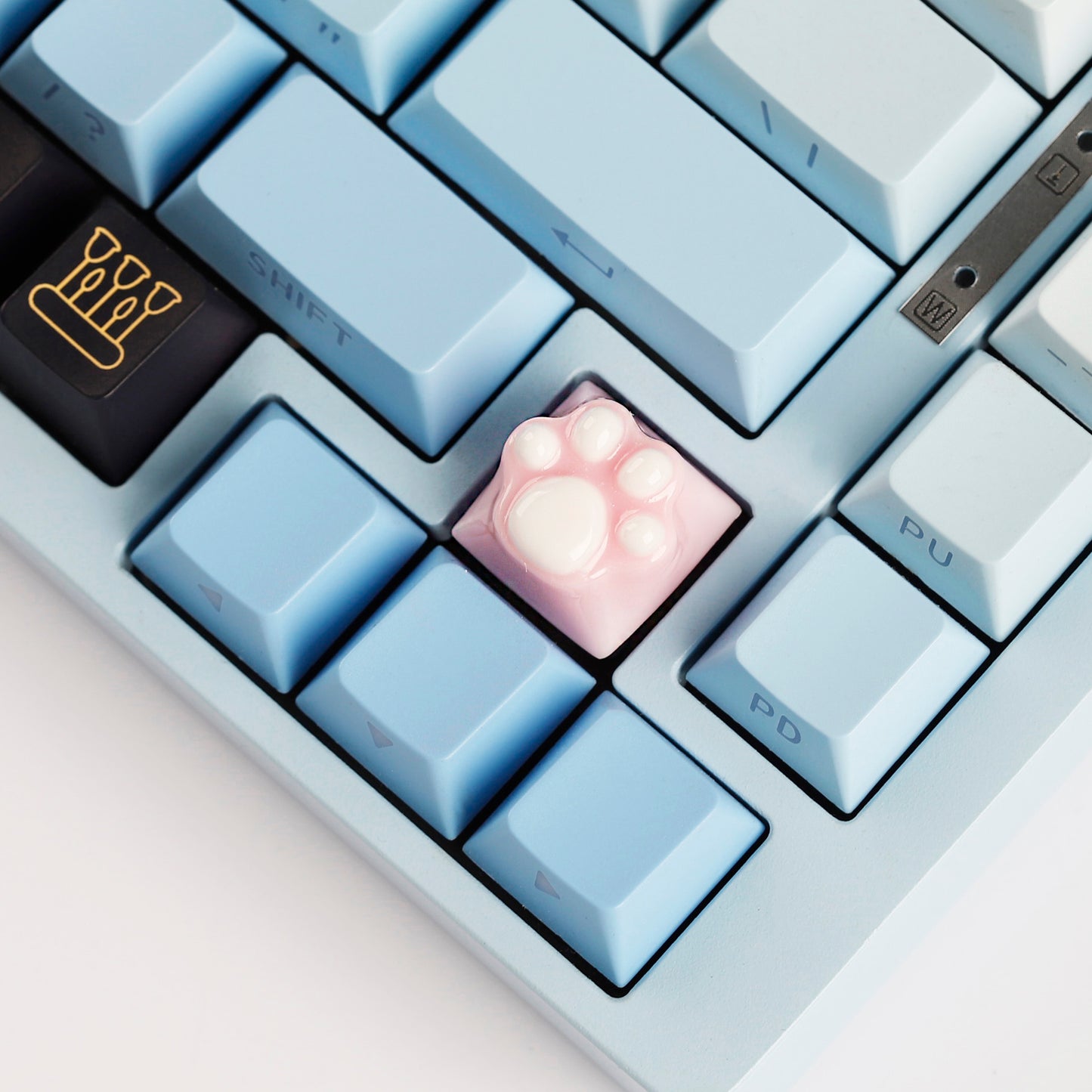 YMDK Cat Claw Personality Keycap ESC Key Shine Through Resin Arrow Keys Cute Creative Keycap for MX Mechanical Keyboard