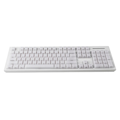 YMDK 130 Keys ABS 1.5mm Blank Milk Fog OEM Profile Side Print Shine Through Keycap For MX Mechanical Keyboard RGB 61 96 84 68 108 87