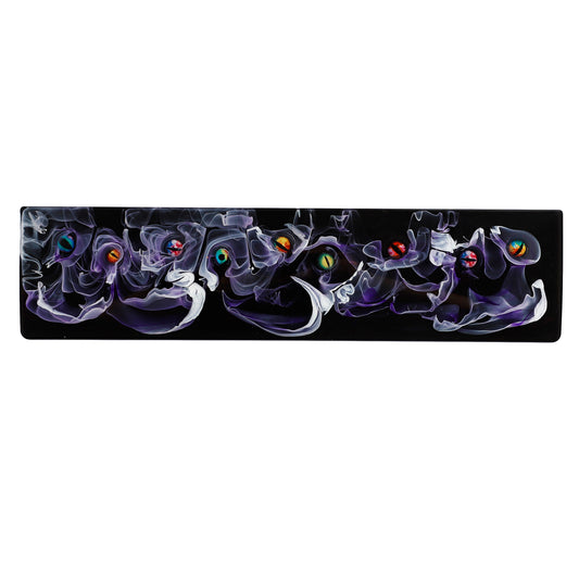 YMDK Evil Eye Resin Wrist Rest Cool Eye Rotatable Ergonomic Support for YMD68 84 Durable Non-Slip Hand Rest for Mechanical Keyboards Smooth Easy to Clean