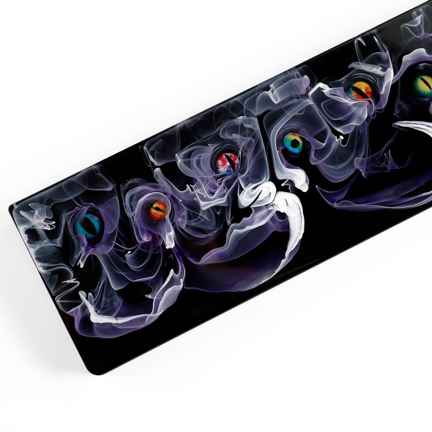 YMDK Evil Eye Resin Wrist Rest Cool Eye Rotatable Ergonomic Support for YMD68 Durable Non-Slip Hand Rest for Mechanical Keyboards Smooth Easy to Clean