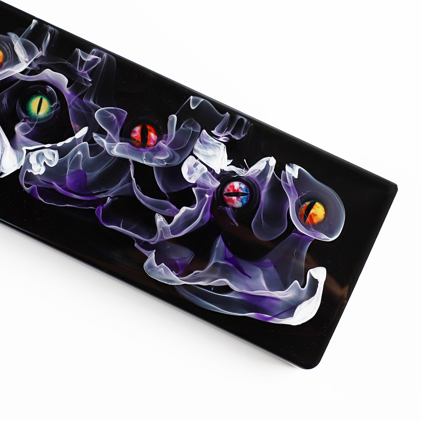 YMDK Evil Eye Resin Wrist Rest Cool Eye Rotatable Ergonomic Support for YMD68 Durable Non-Slip Hand Rest for Mechanical Keyboards Smooth Easy to Clean