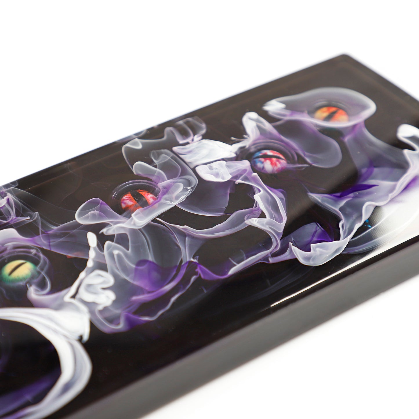 YMDK Evil Eye Resin Wrist Rest Cool Eye Rotatable Ergonomic Support for YMD68 Durable Non-Slip Hand Rest for Mechanical Keyboards Smooth Easy to Clean