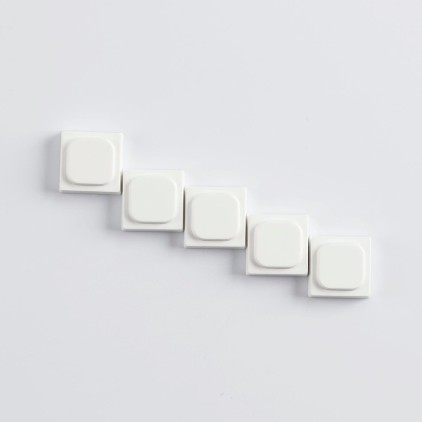 YMDK Blocks Low Profile Keycaps 16 Keys PBT Transparent Frosted Keycap for MX Mechanical Keyboard