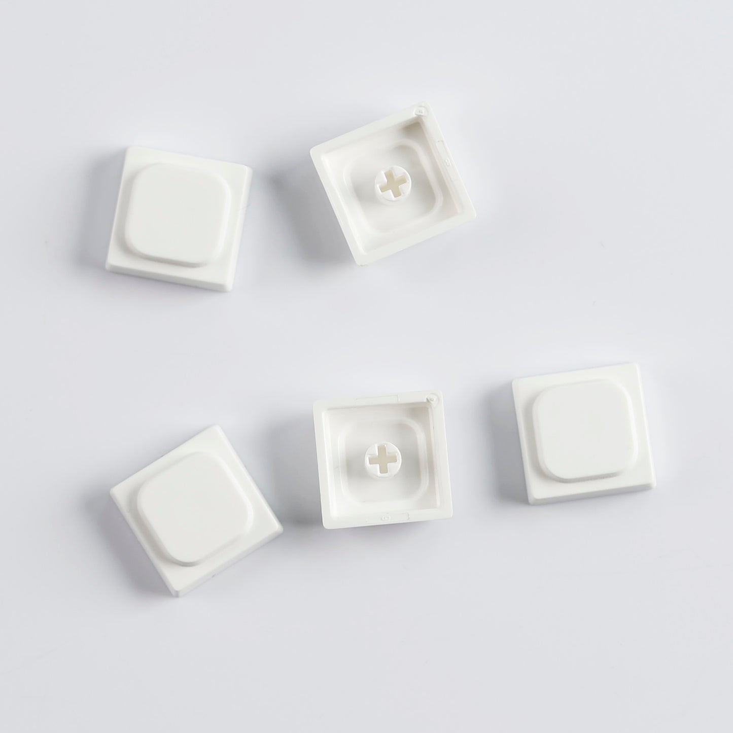 YMDK Blocks Low Profile Keycaps 16 Keys PBT Transparent Frosted Keycap for MX Mechanical Keyboard