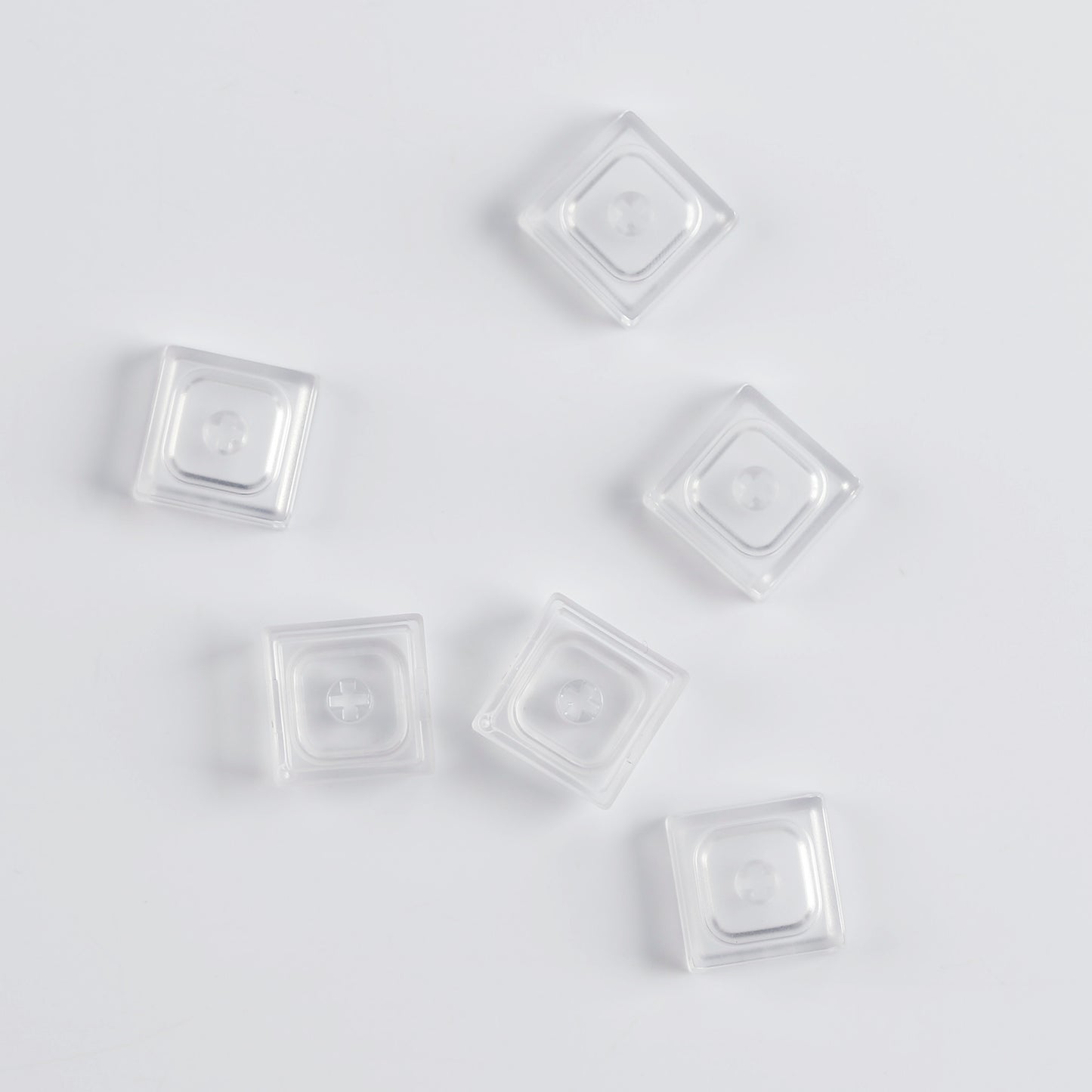 YMDK Blocks Low Profile Keycaps 16 Keys PBT Transparent Frosted Keycap for MX Mechanical Keyboard