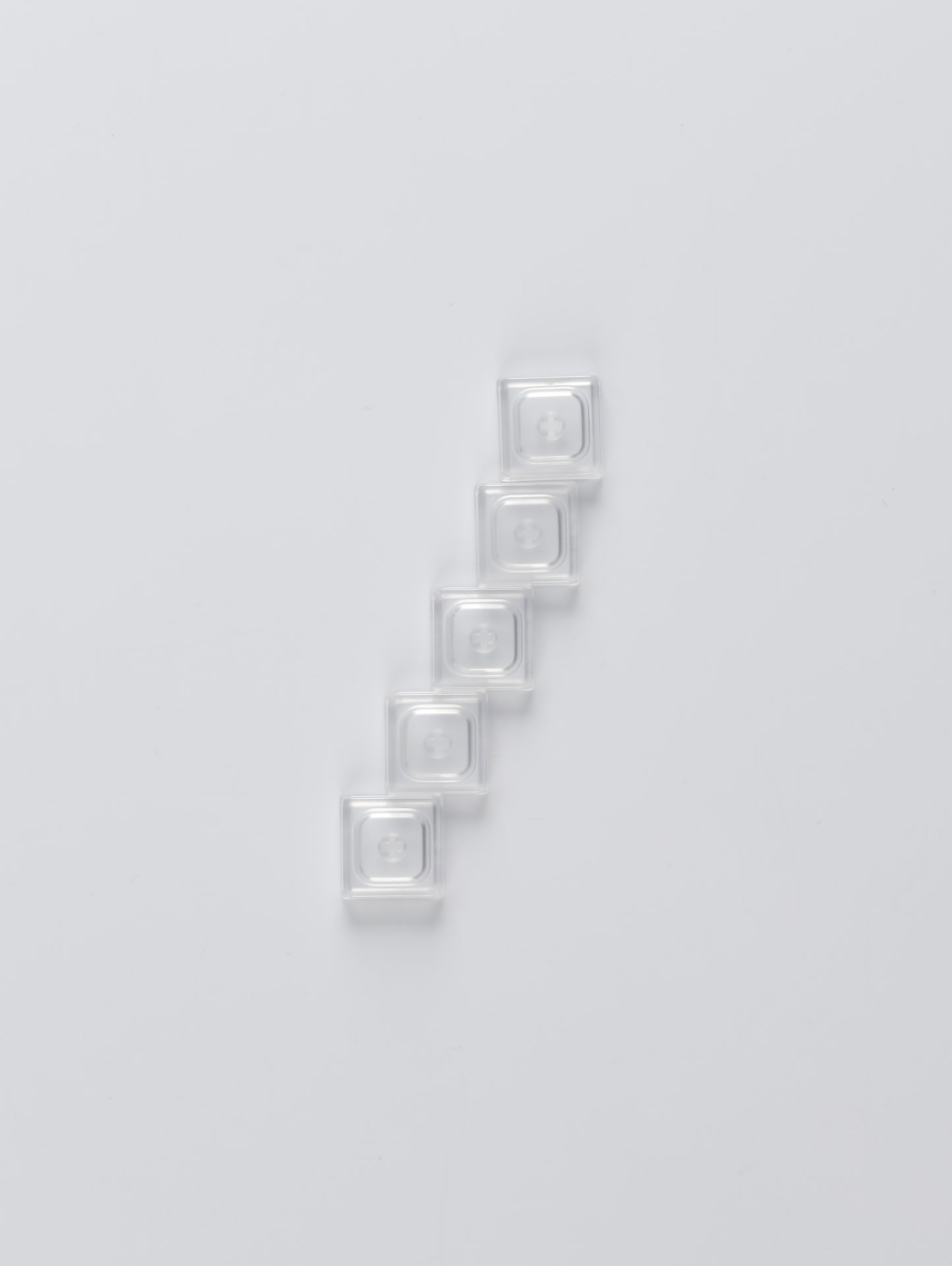 YMDK Blocks Low Profile Keycaps 16 Keys PBT Transparent Frosted Keycap for MX Mechanical Keyboard