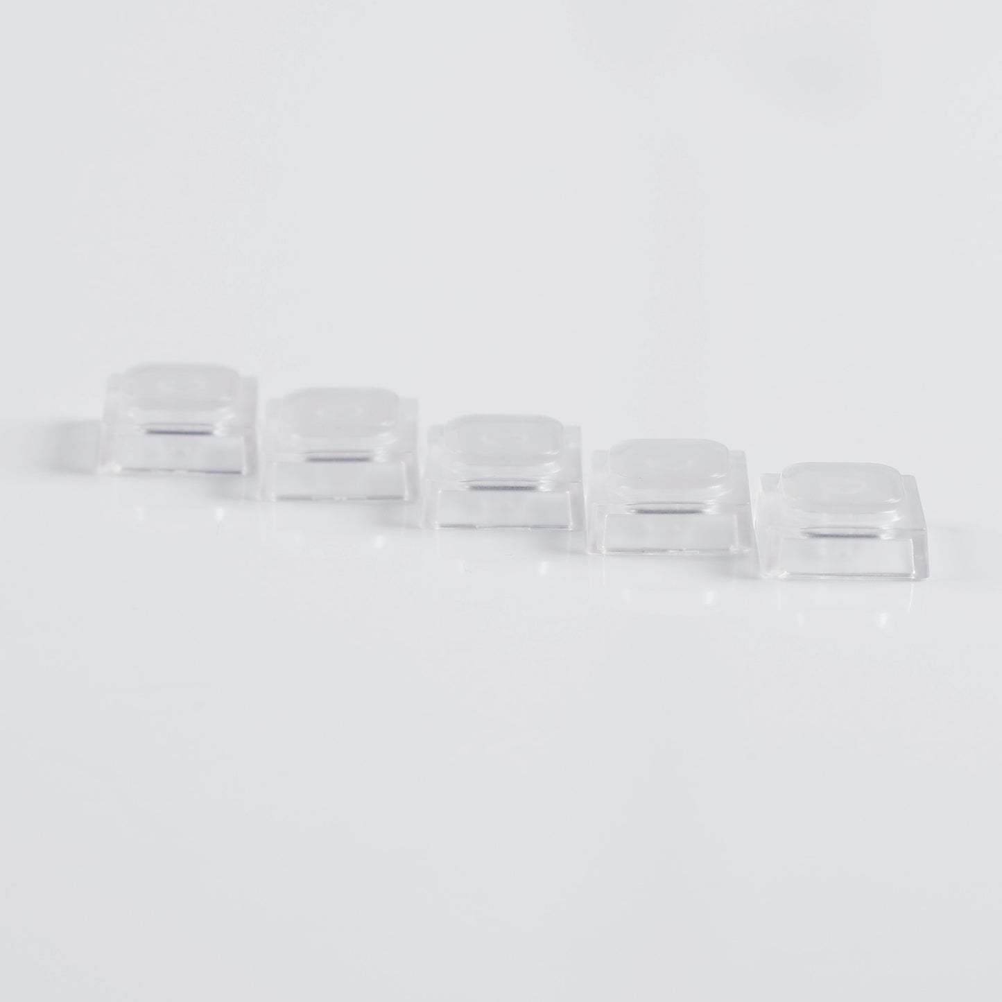 YMDK Blocks Low Profile Keycaps 16 Keys PBT Transparent Frosted Keycap for MX Mechanical Keyboard