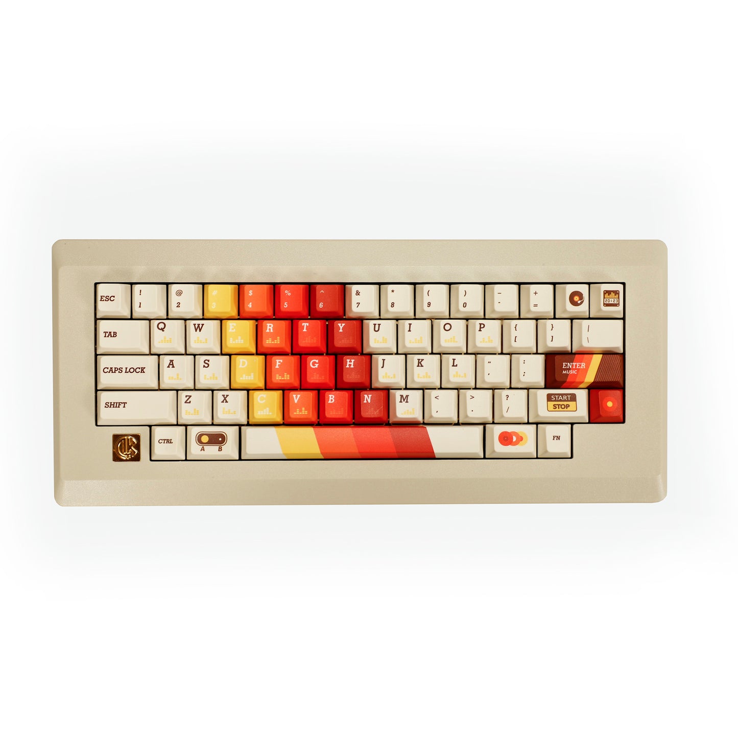 M0110 D0110 Retro Hot Swappable 1970 keycap Gasket VIA VIAL Type C Detachable PCB Plastic Mechanical Keyboard Fully Keyboard