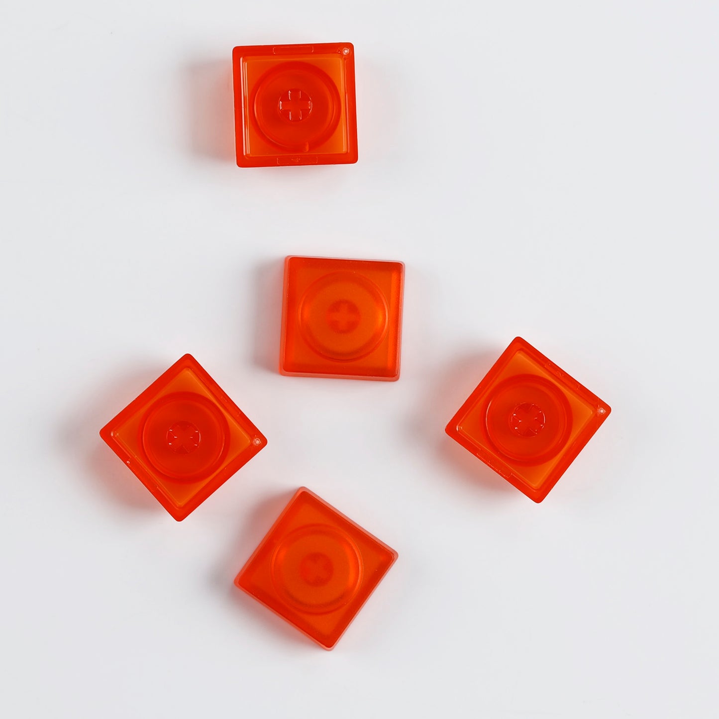 YMDK Blocks Low Profile Keycaps 16 Keys PBT Transparent Frosted Keycap for MX Mechanical Keyboard