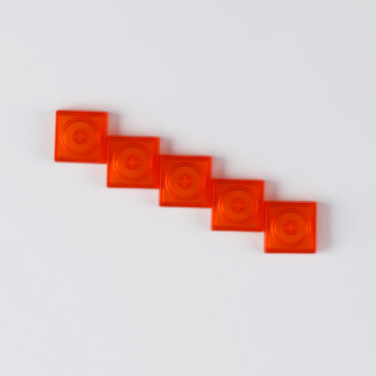 YMDK Blocks Low Profile Keycaps 16 Keys PBT Transparent Frosted Keycap for MX Mechanical Keyboard