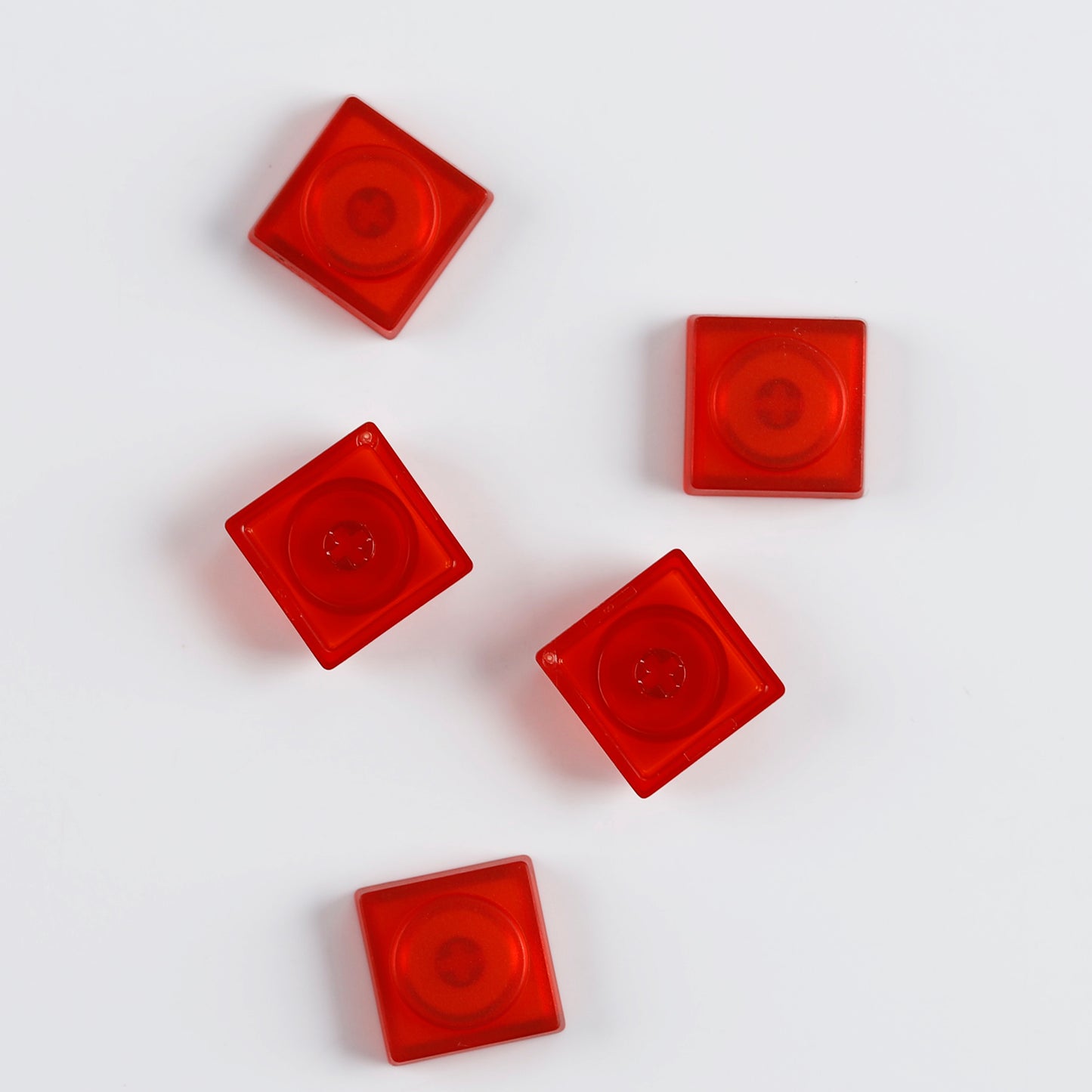 YMDK Blocks Low Profile Keycaps 16 Keys PBT Transparent Frosted Keycap for MX Mechanical Keyboard