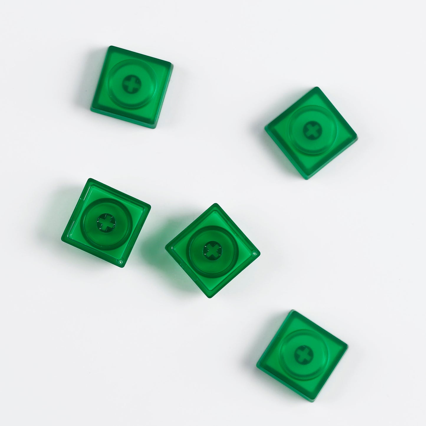YMDK Blocks Low Profile Keycaps 16 Keys PBT Transparent Frosted Keycap for MX Mechanical Keyboard